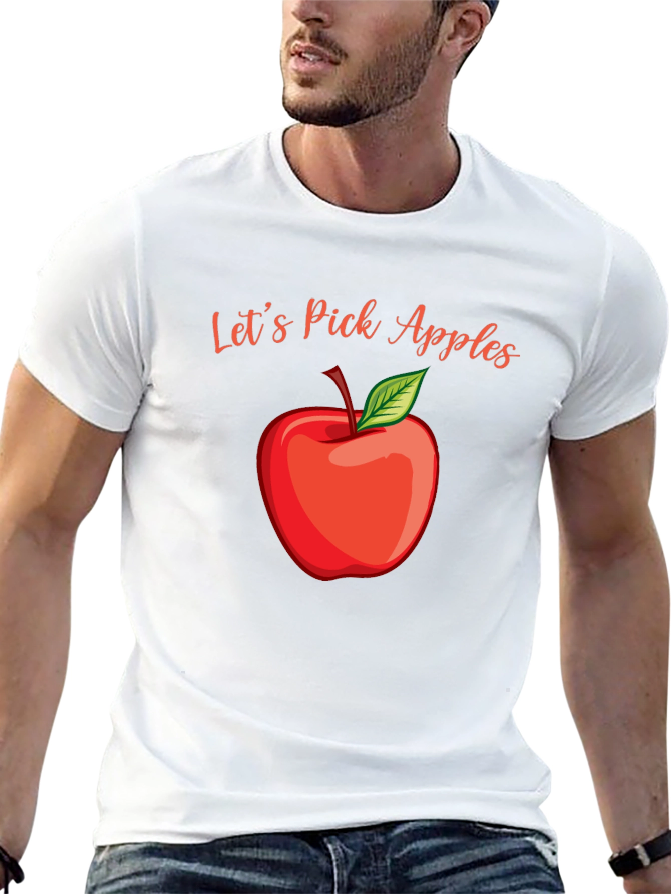 Black Let's Pick Apples Graphic Tee - Fall Harvest Shirt view 13