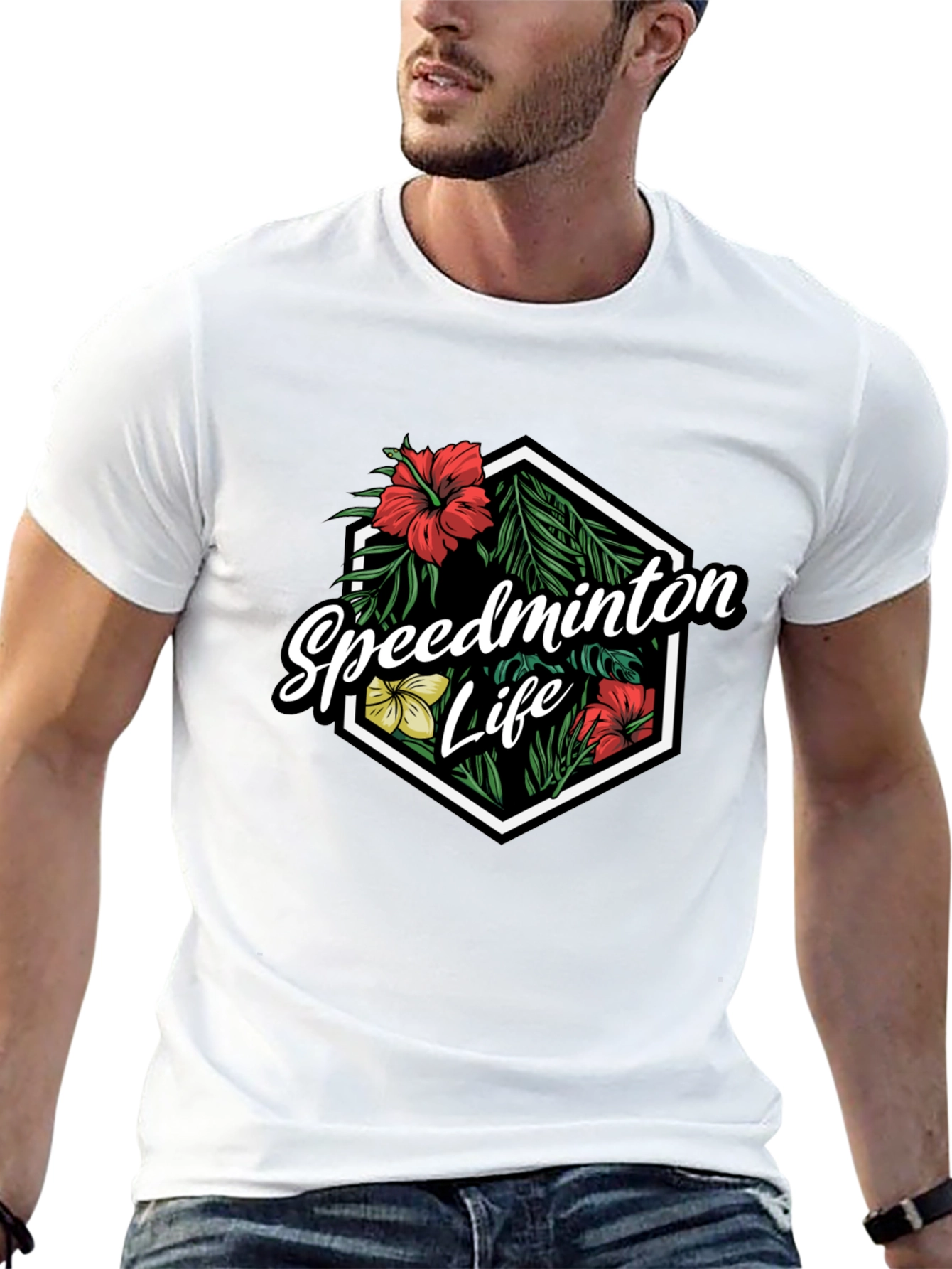 Black Speedminton Life Graphic Tee - Black view 13