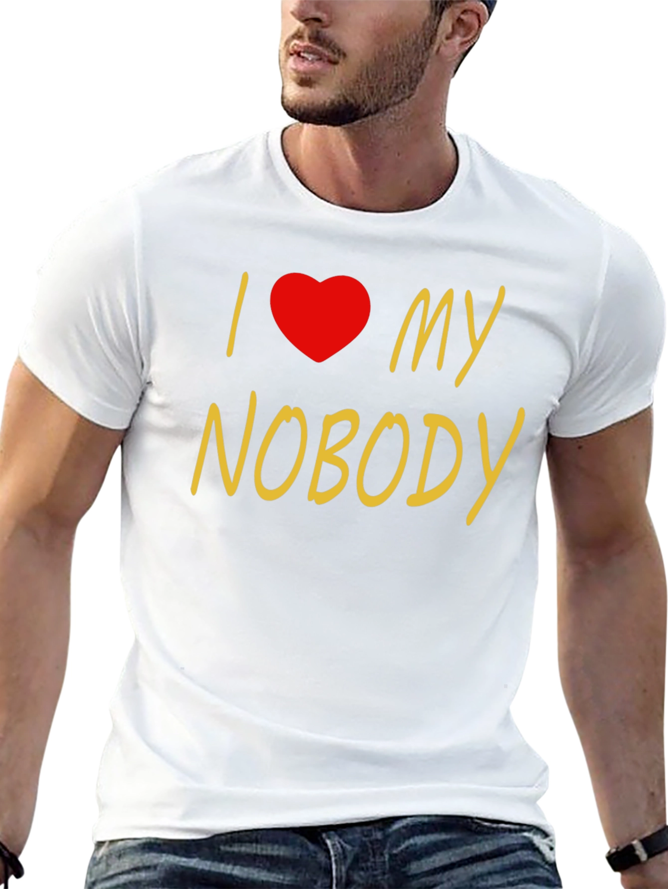 Black I Love My Nobody T-Shirt - Novelty Graphic Tee view 13