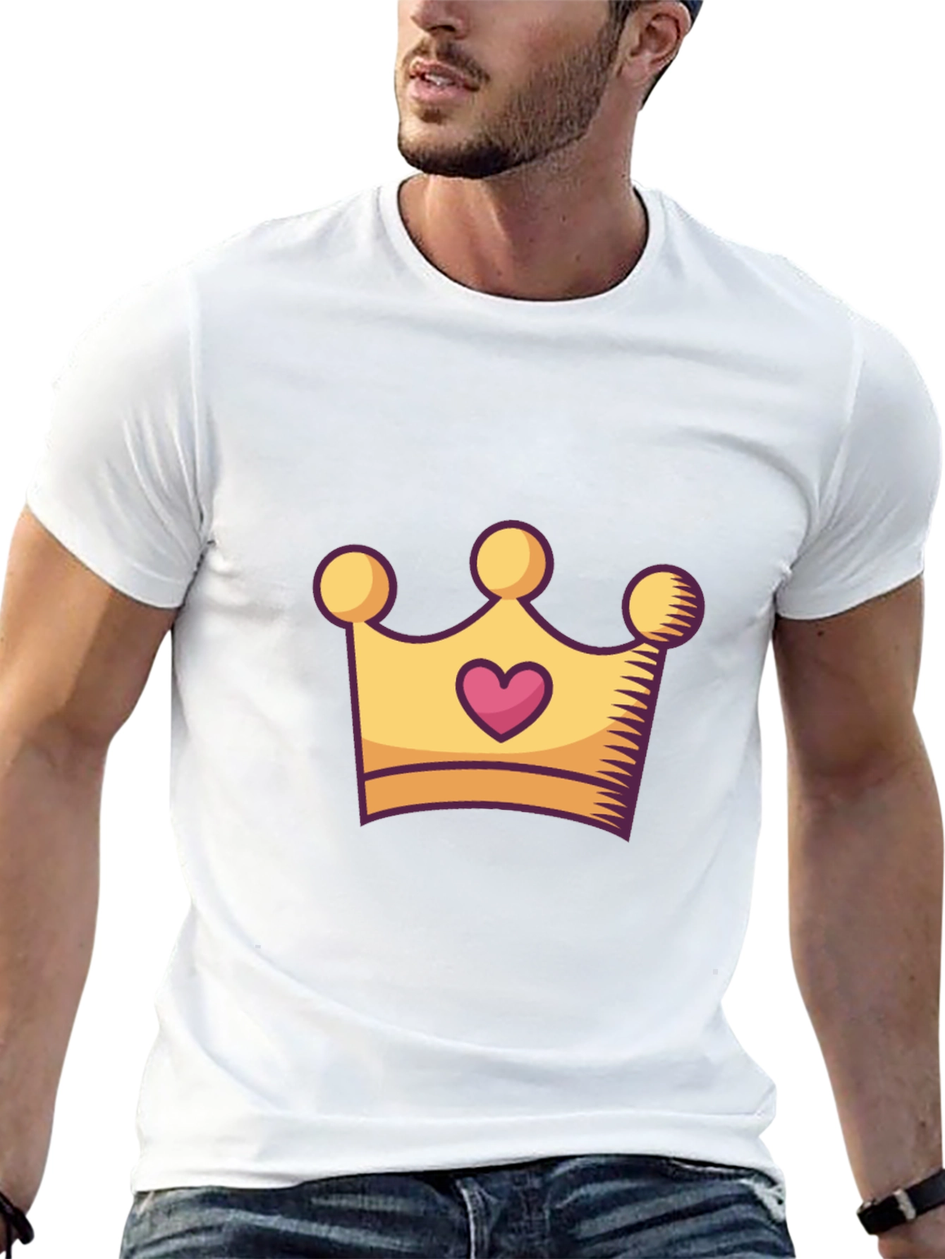 Black King/Queen Crown Graphic Tee - Stylish Unisex Black T-Shirt view 13