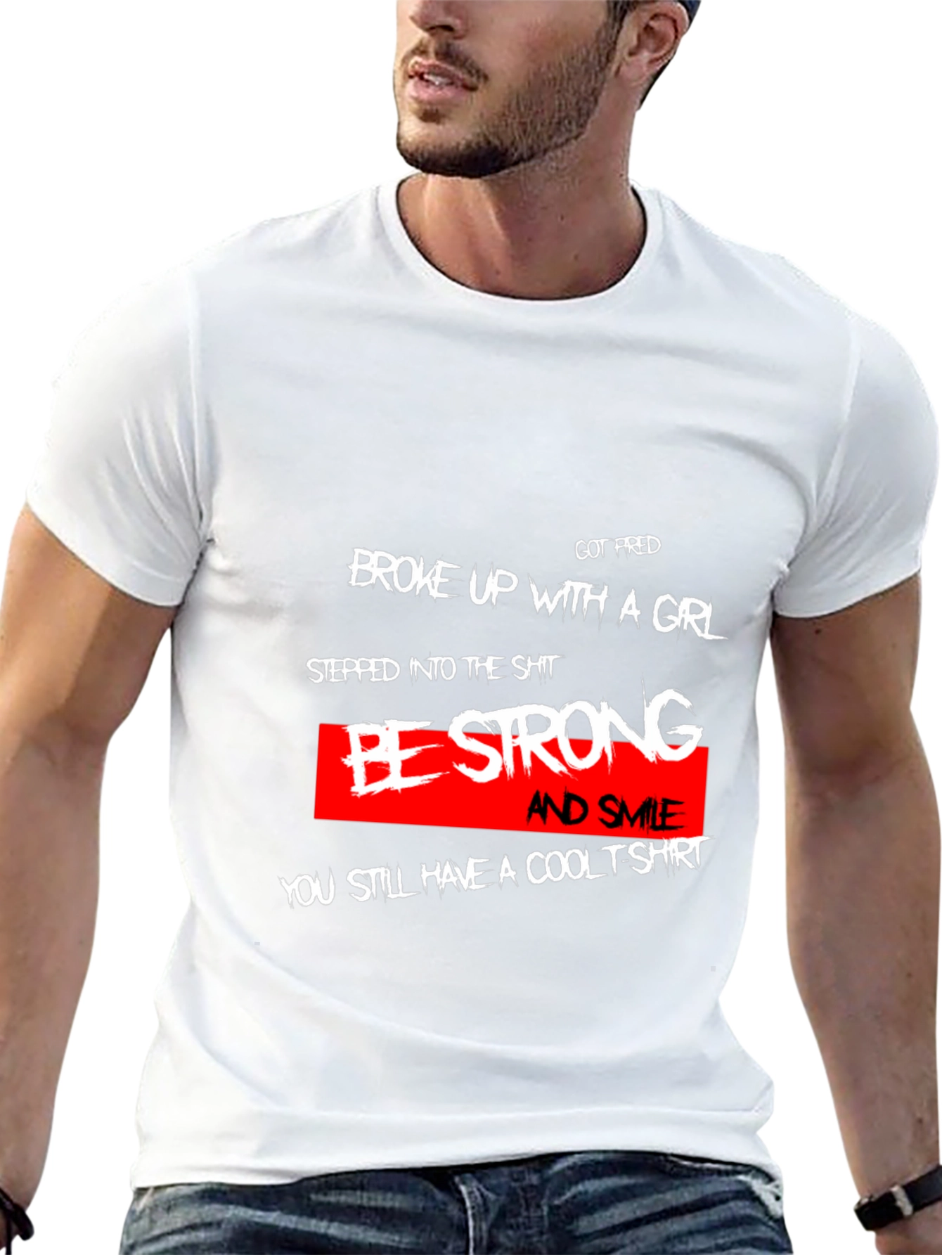 Black Be Strong Cool T-Shirt Funny Sarcastic Humor Tee view 13