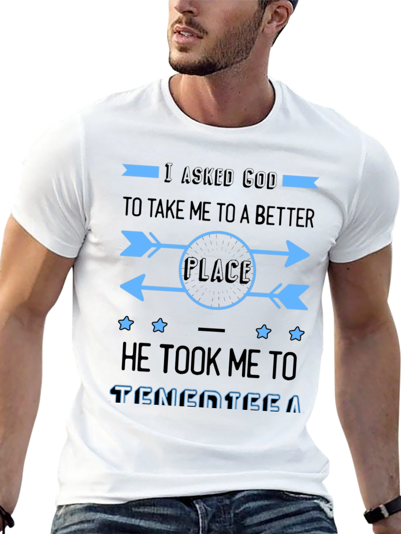 Black I Asked God T-Shirt - Funny Travel Tee view 13