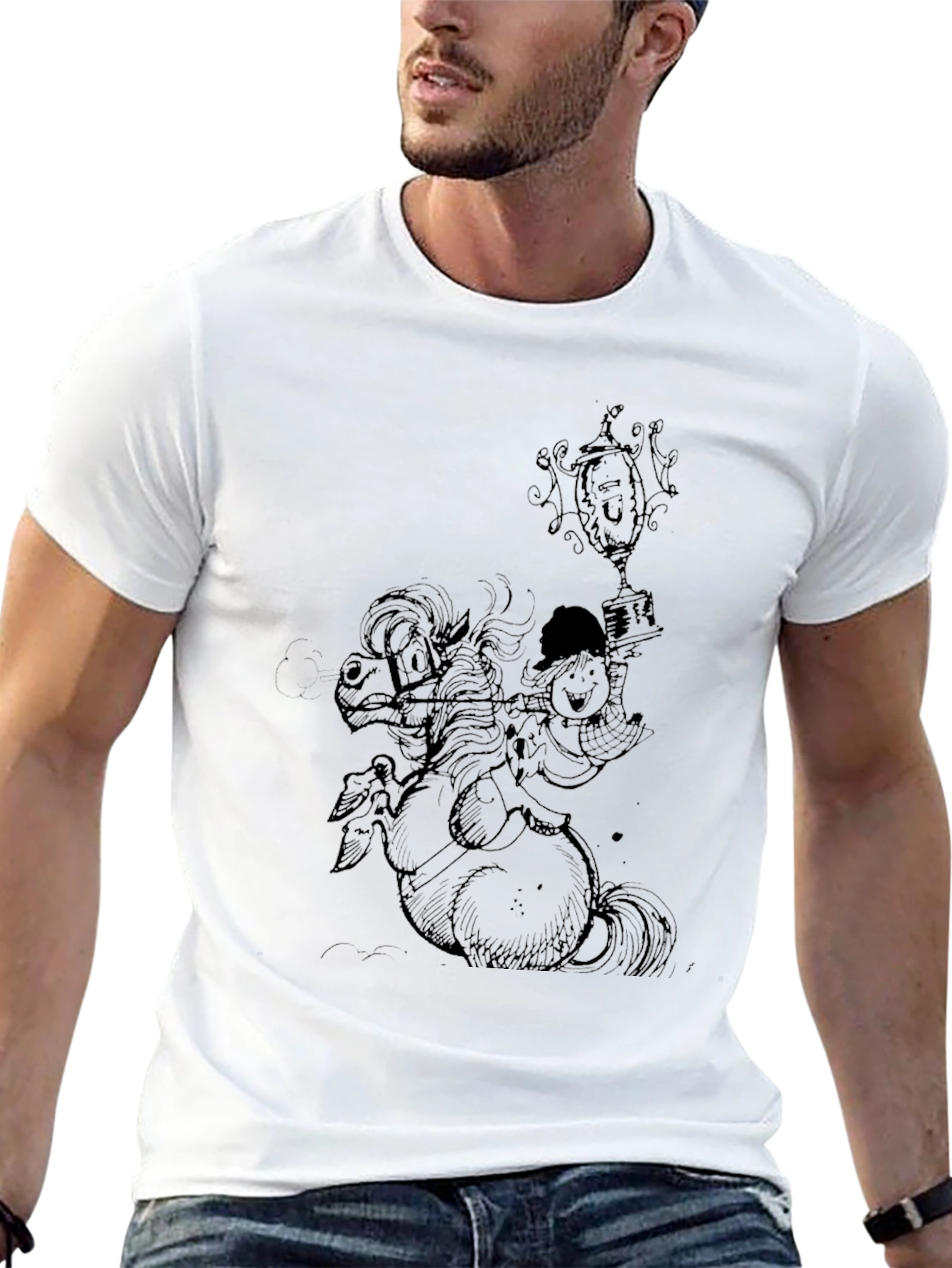 Black Black Horse & Rider Graphic Tee view 13