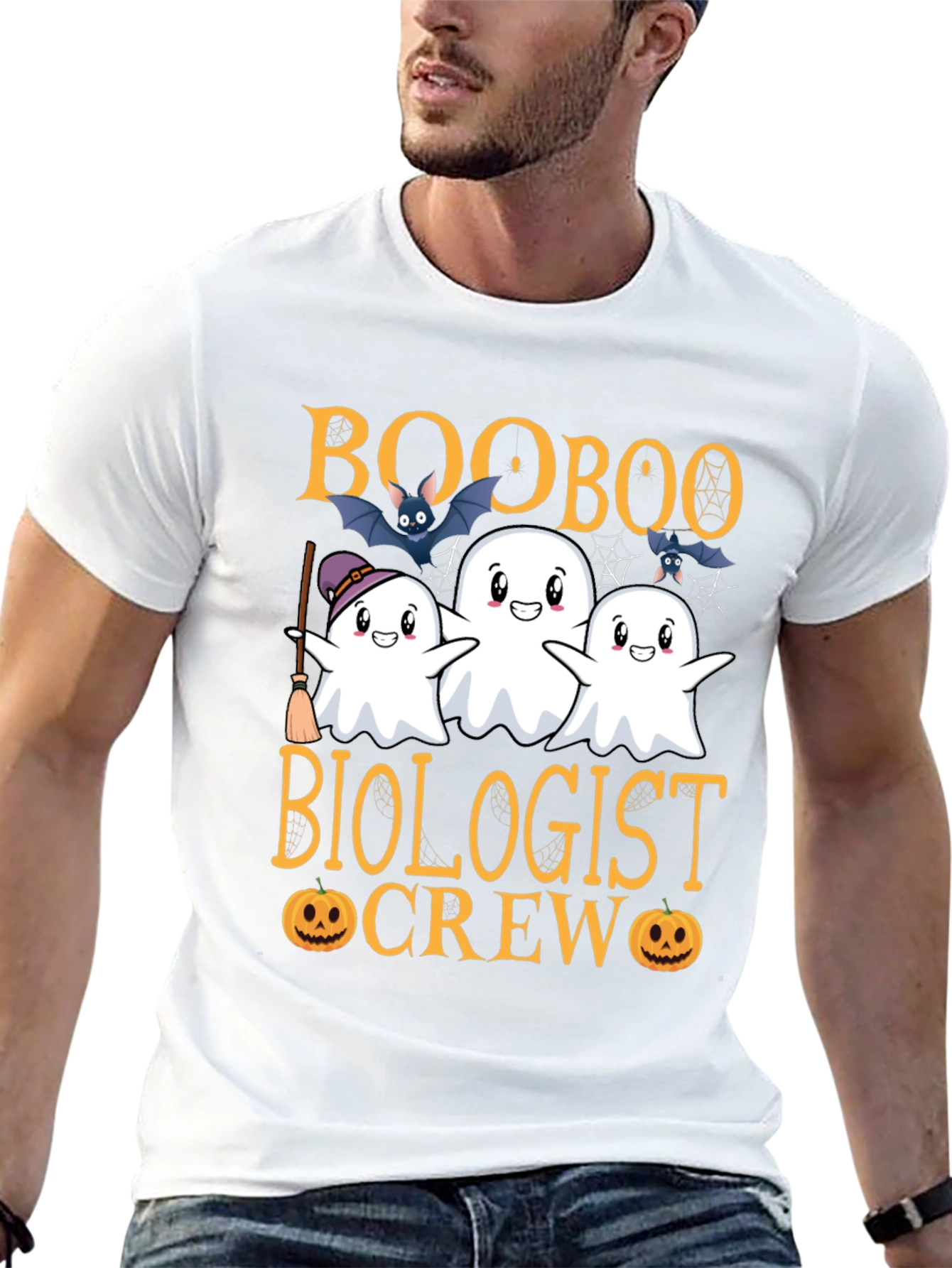 Black Booboo Biologist Crew Halloween T-Shirt view 13
