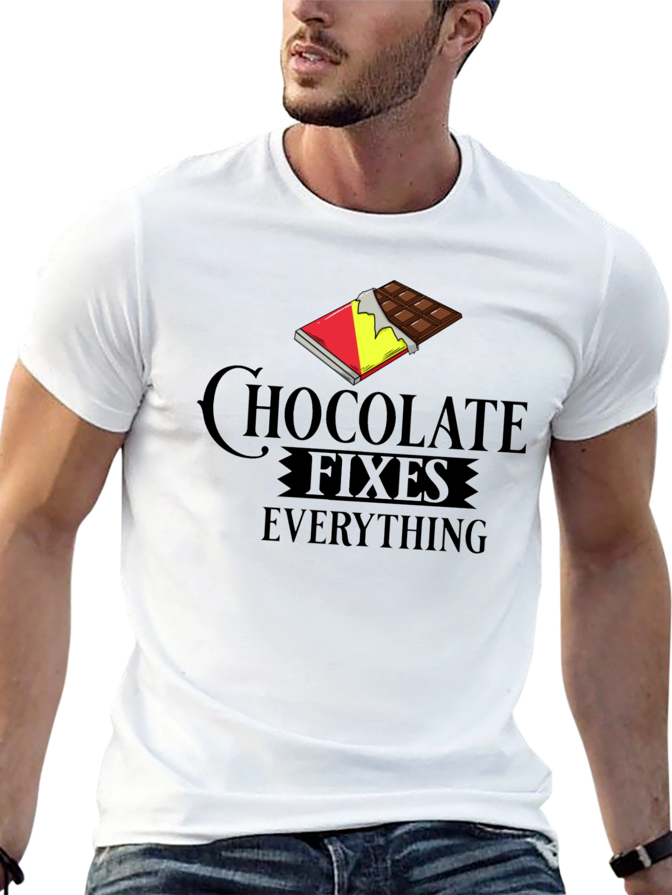 Black Chocolate Fixes Everything Graphic T-Shirt view 13
