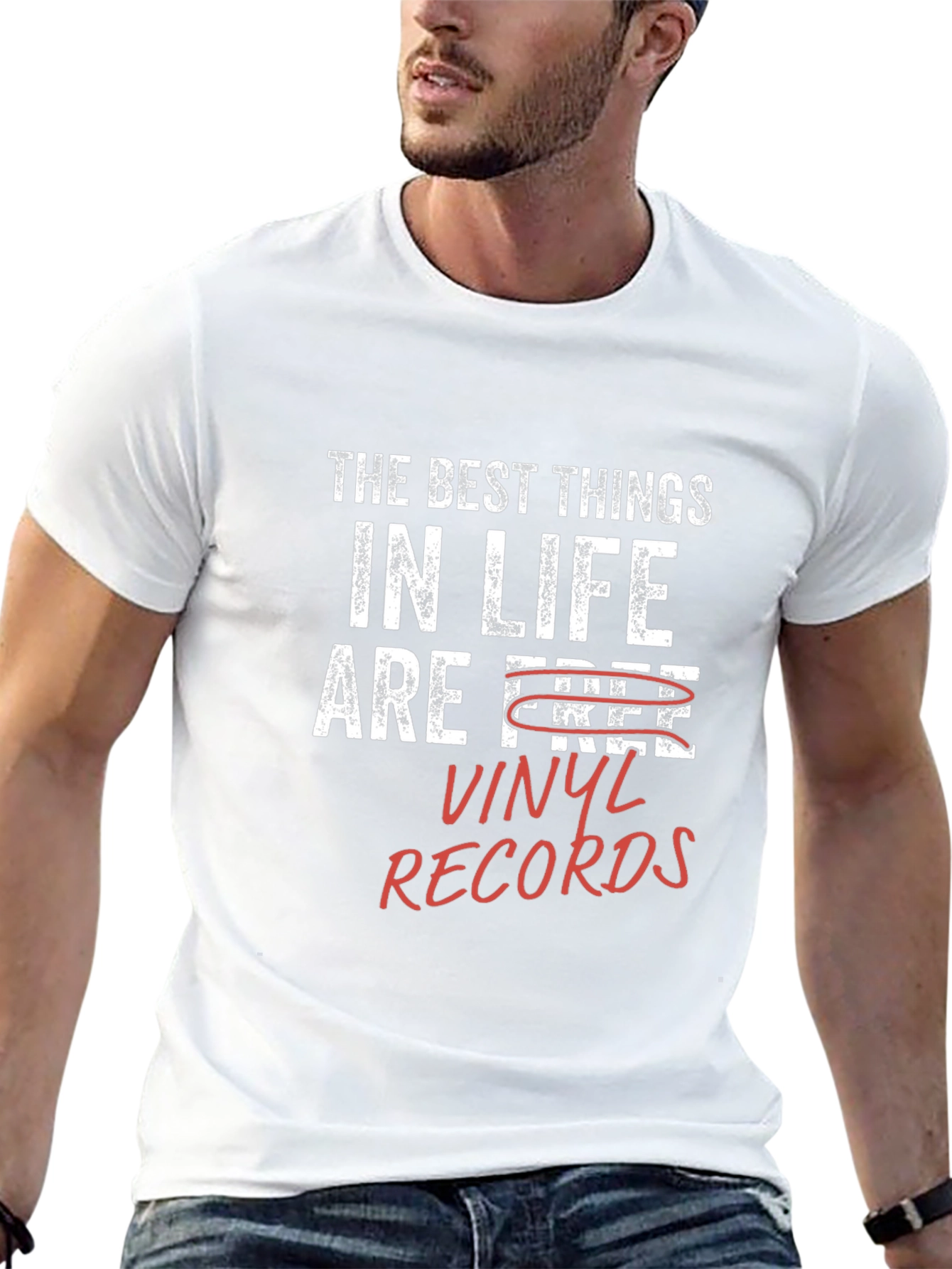 Black Vinyl Records T-Shirt - The Best Things in Life Are Vinyl view 13