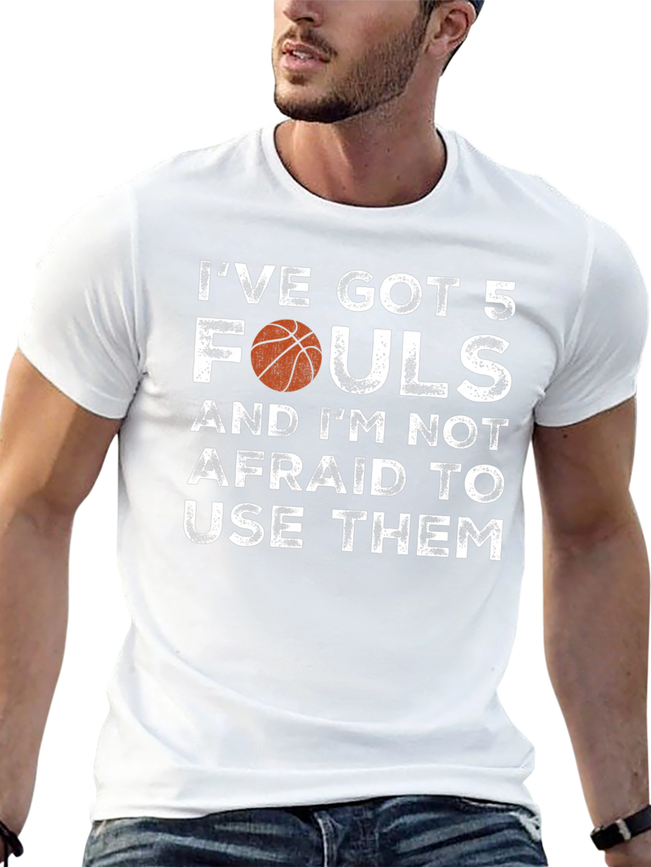 Black Basketball Fouls Graphic T-Shirt view 13