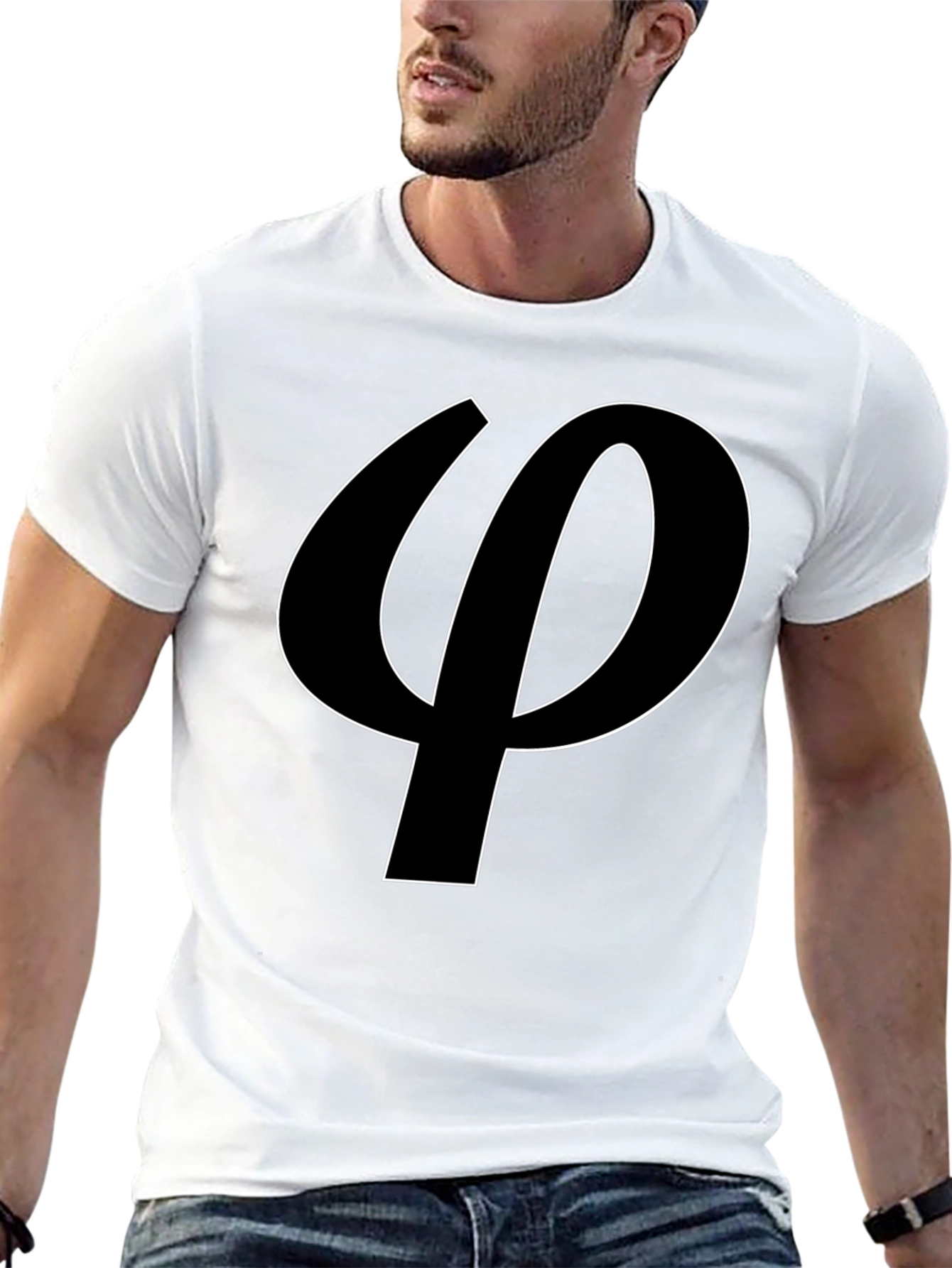 Black Phi Symbol T-Shirt - Sleek and Stylish view 13
