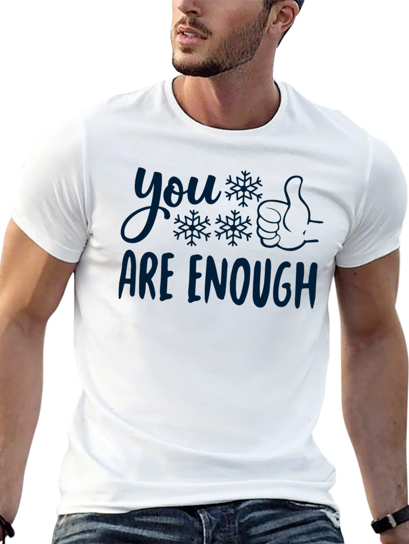 Black You Are Enough T-Shirt - Comfort & Style view 13