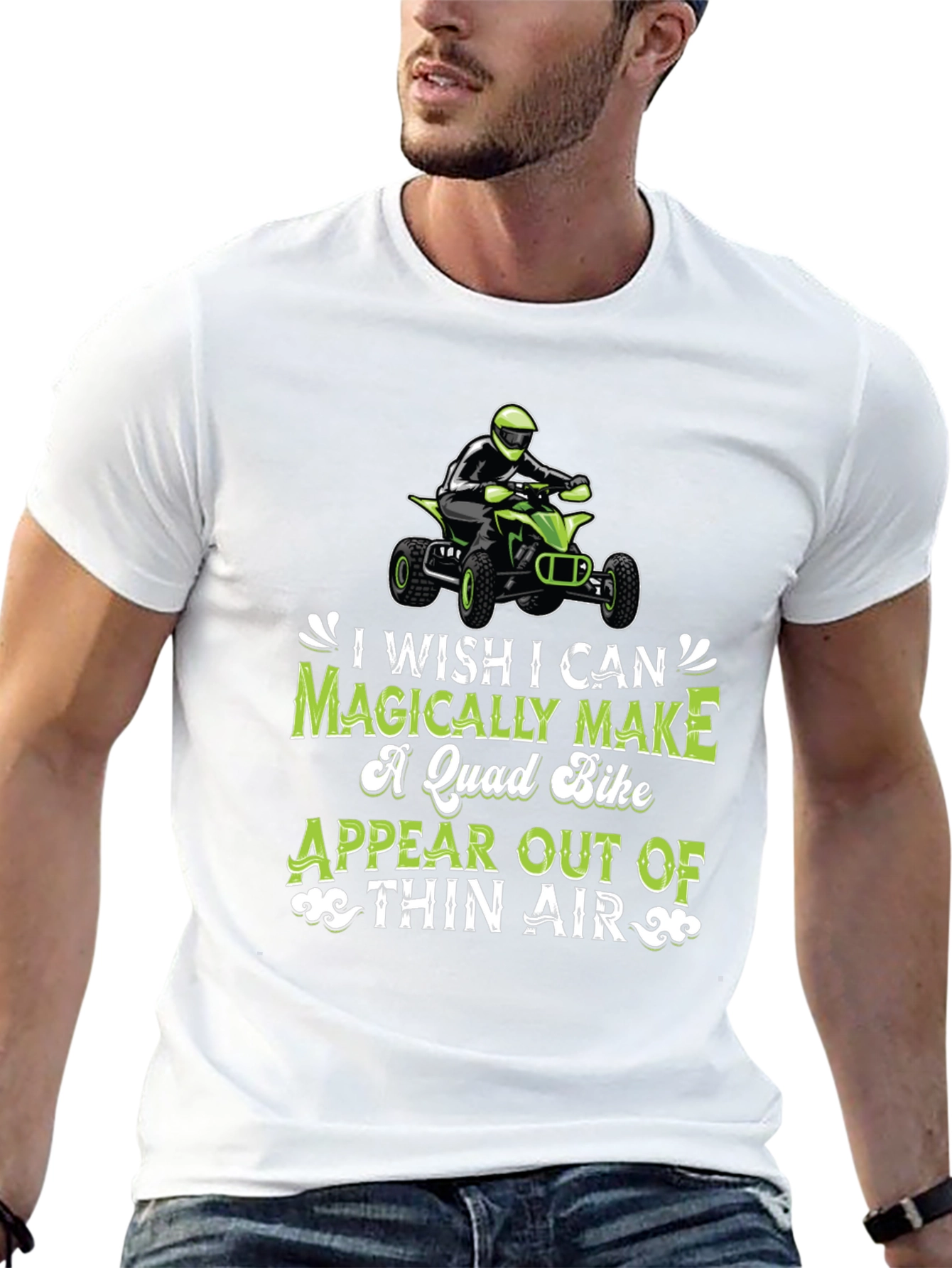 Black Magically Make Quad Bike T-Shirt - ATV Rider view 13