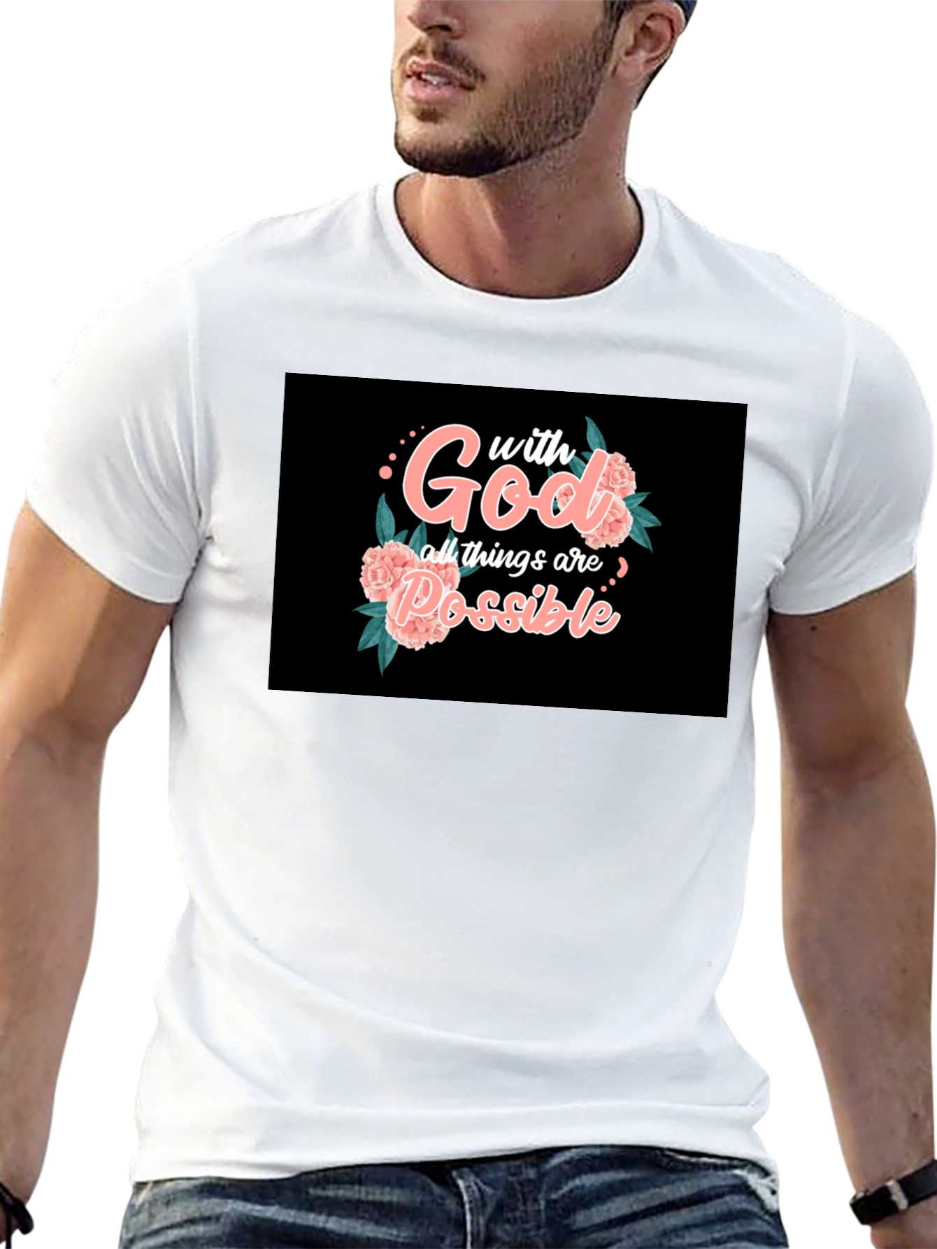 Black Faith T-Shirt: With God, All Things Are Possible  view 13