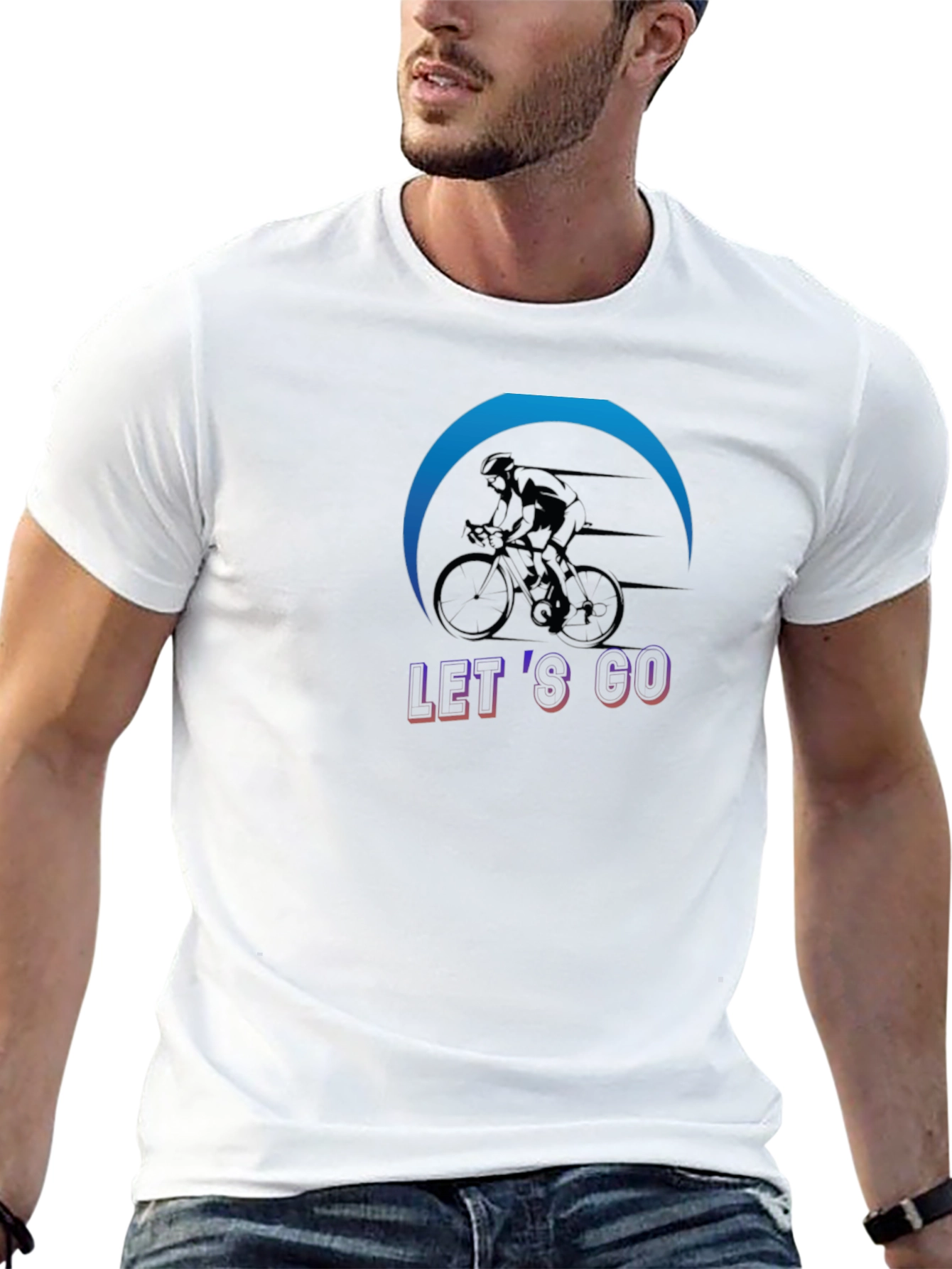 Black Let's Go Cycling T-Shirt - Sporty & Stylish view 13