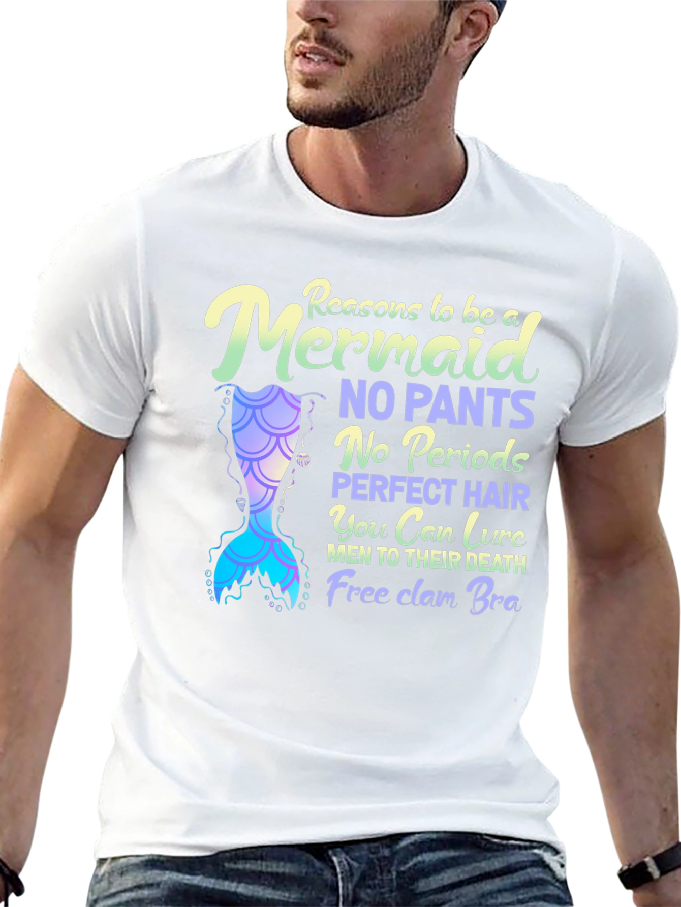 Black Reasons To Be A Mermaid Novelty Graphic Tee view 13