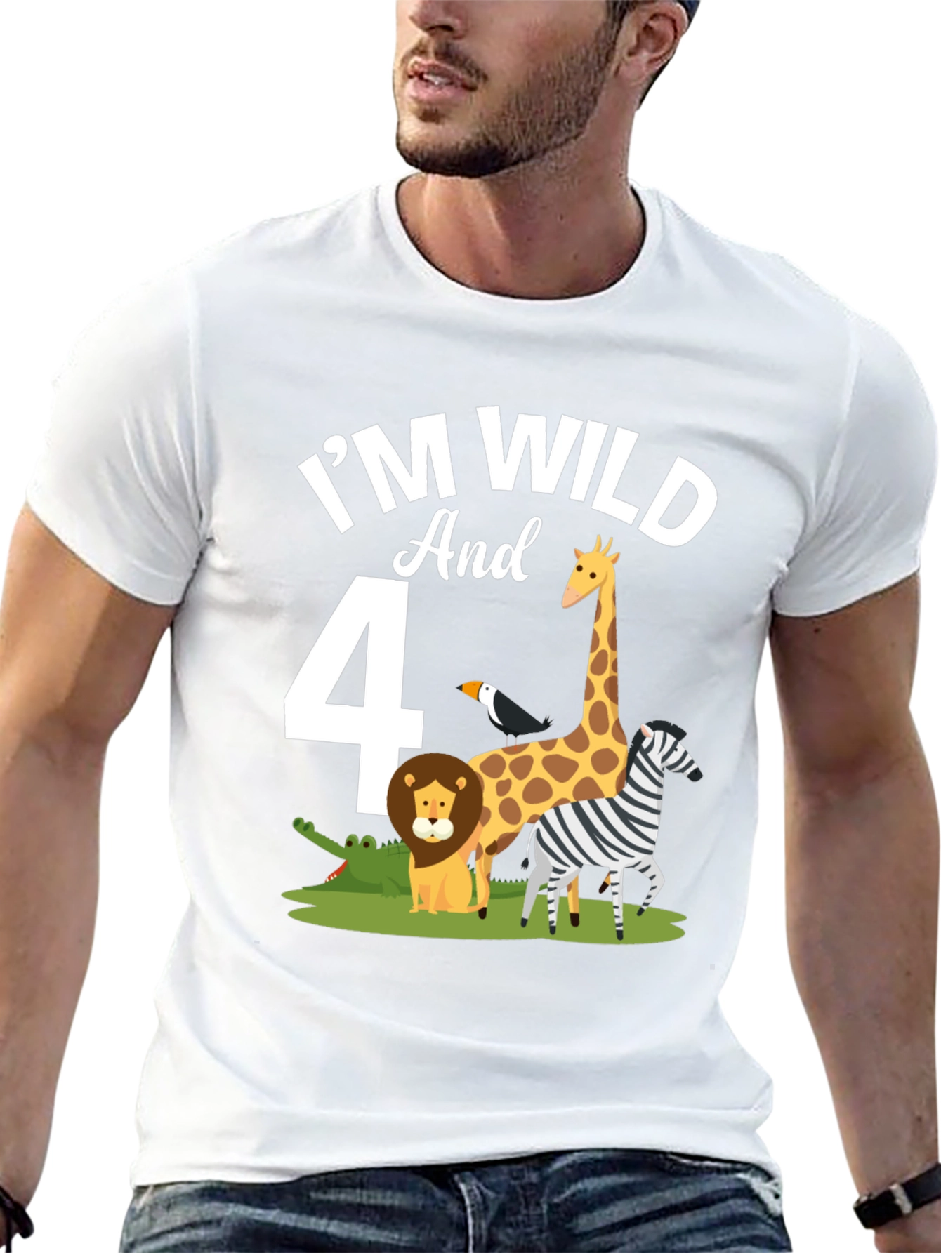 Black I'm Wild and 4 T-Shirt view 13