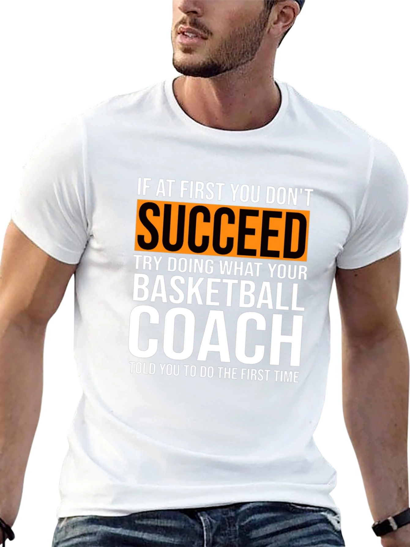 Black Basketball Coach T-Shirt - Funny Graphic Tee view 13