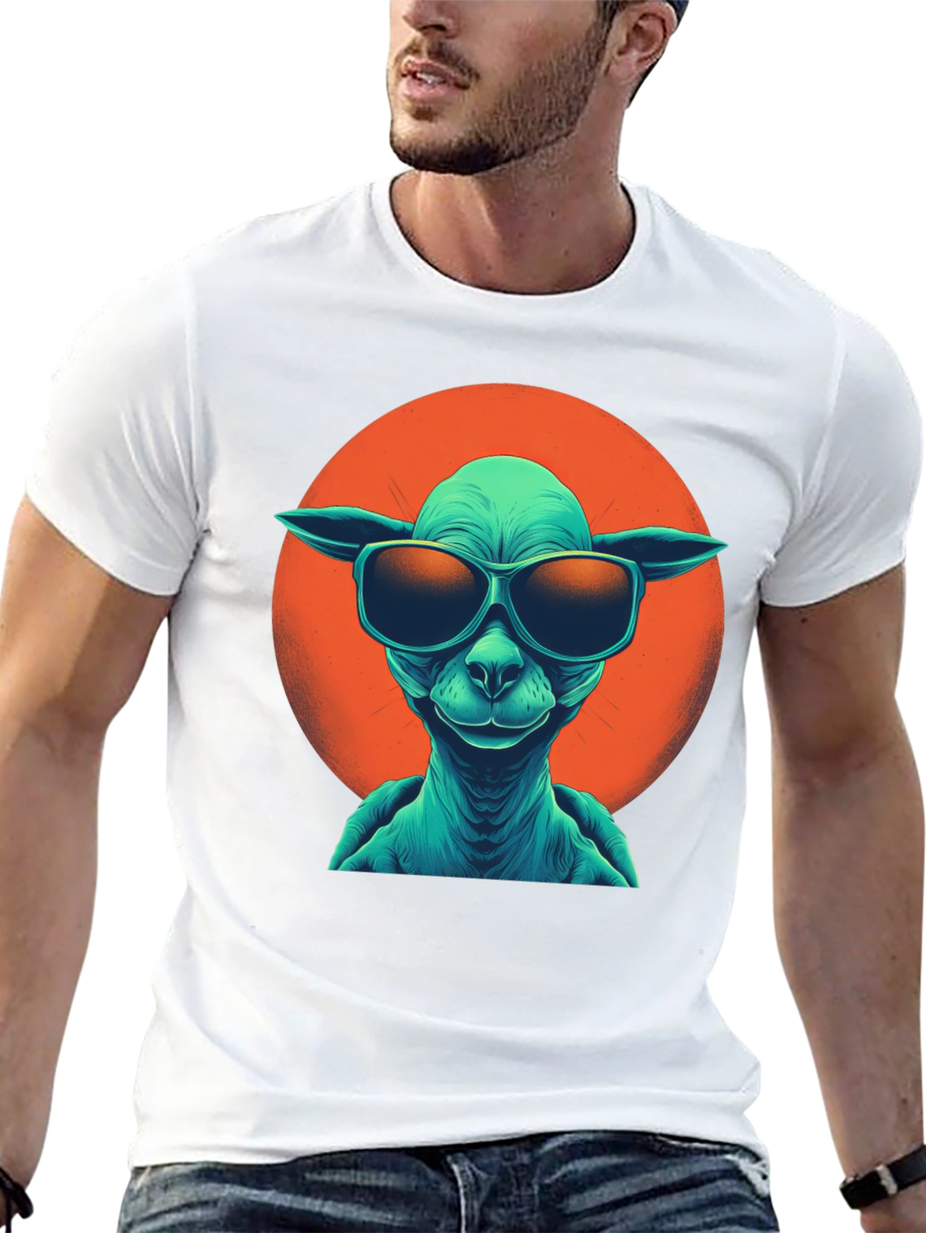 Black Cool Alien Graphic T-Shirt view 13