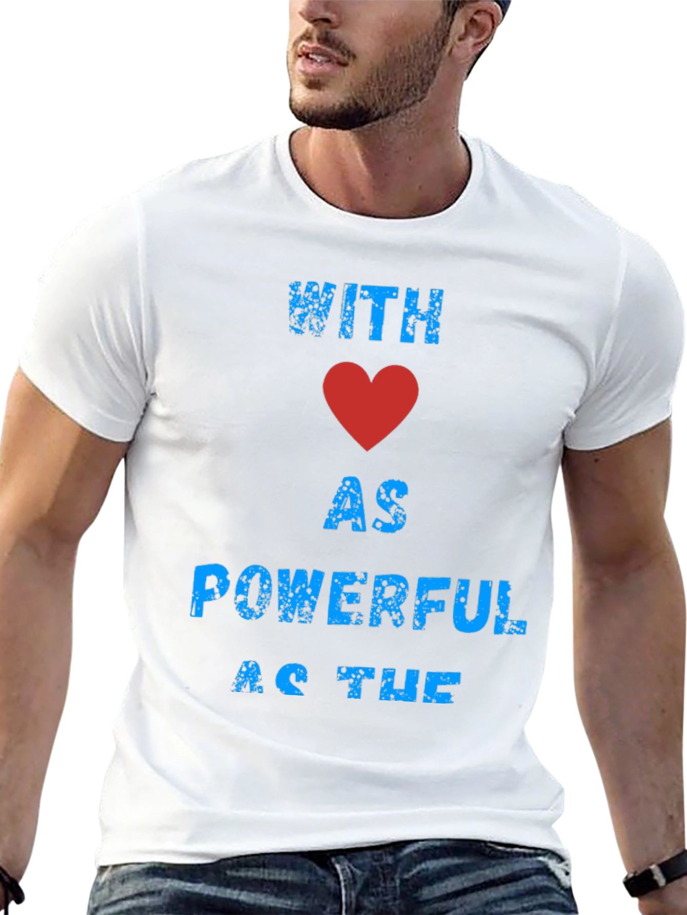 Black With Love As Powerful Graphic T-Shirt view 13