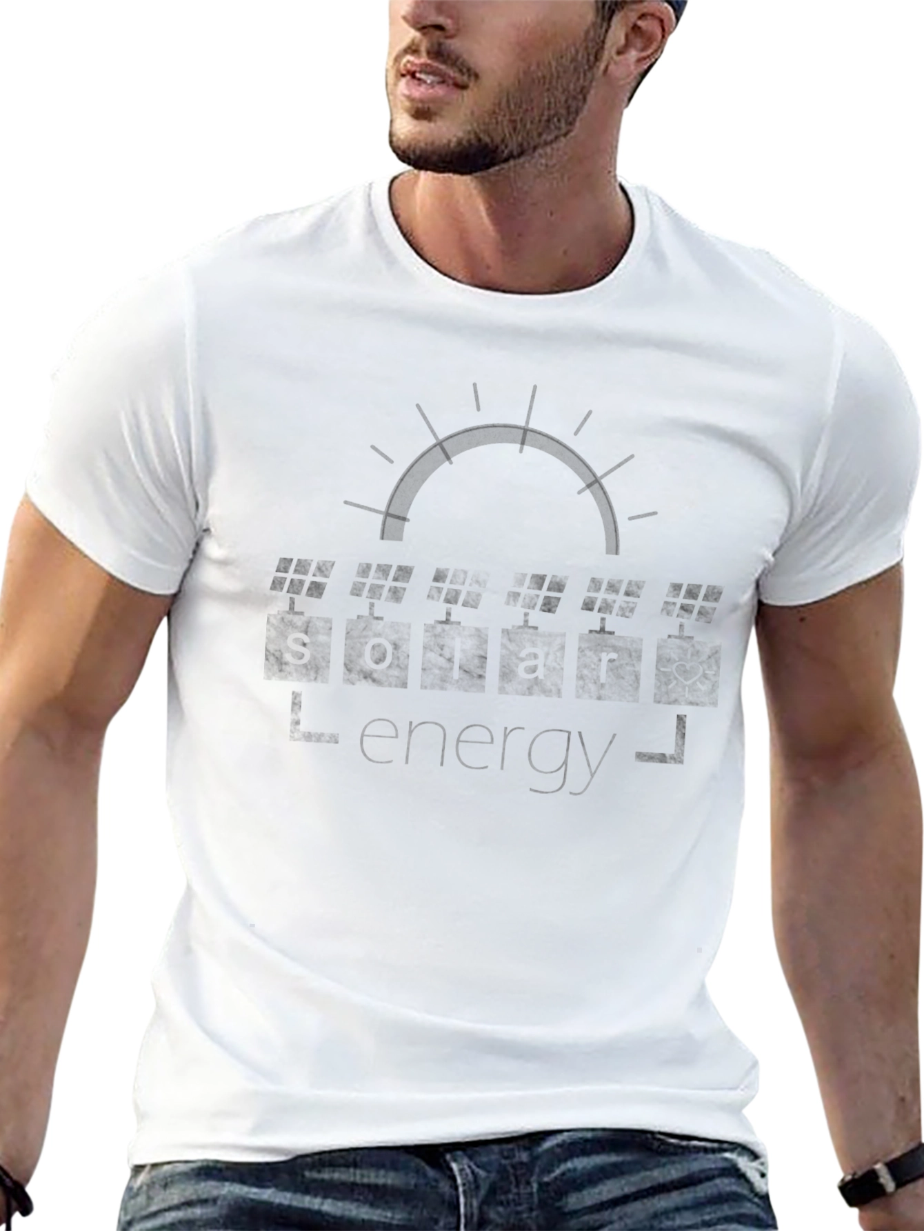Black Solar Energy Graphic T-Shirt view 13