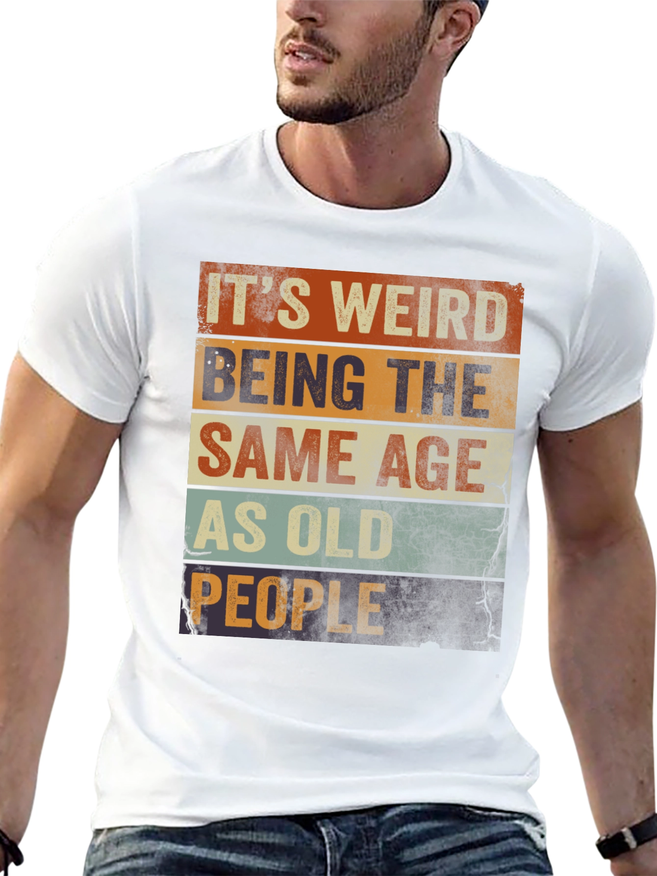 Black It's Weird Being The Same Age As Old People T-Shirt view 13