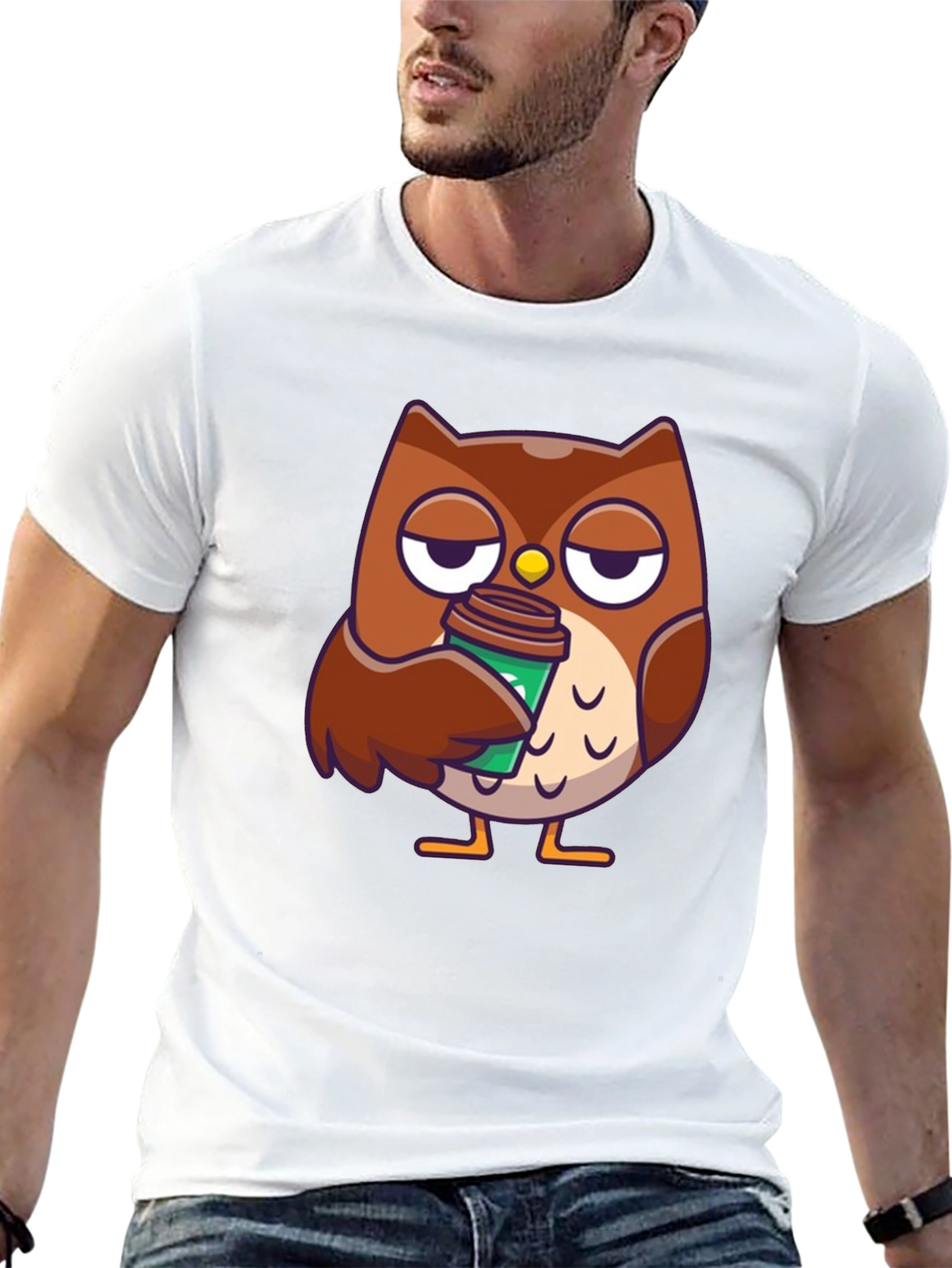 Black Owl Coffee T-Shirt - Brewtiful Design view 13