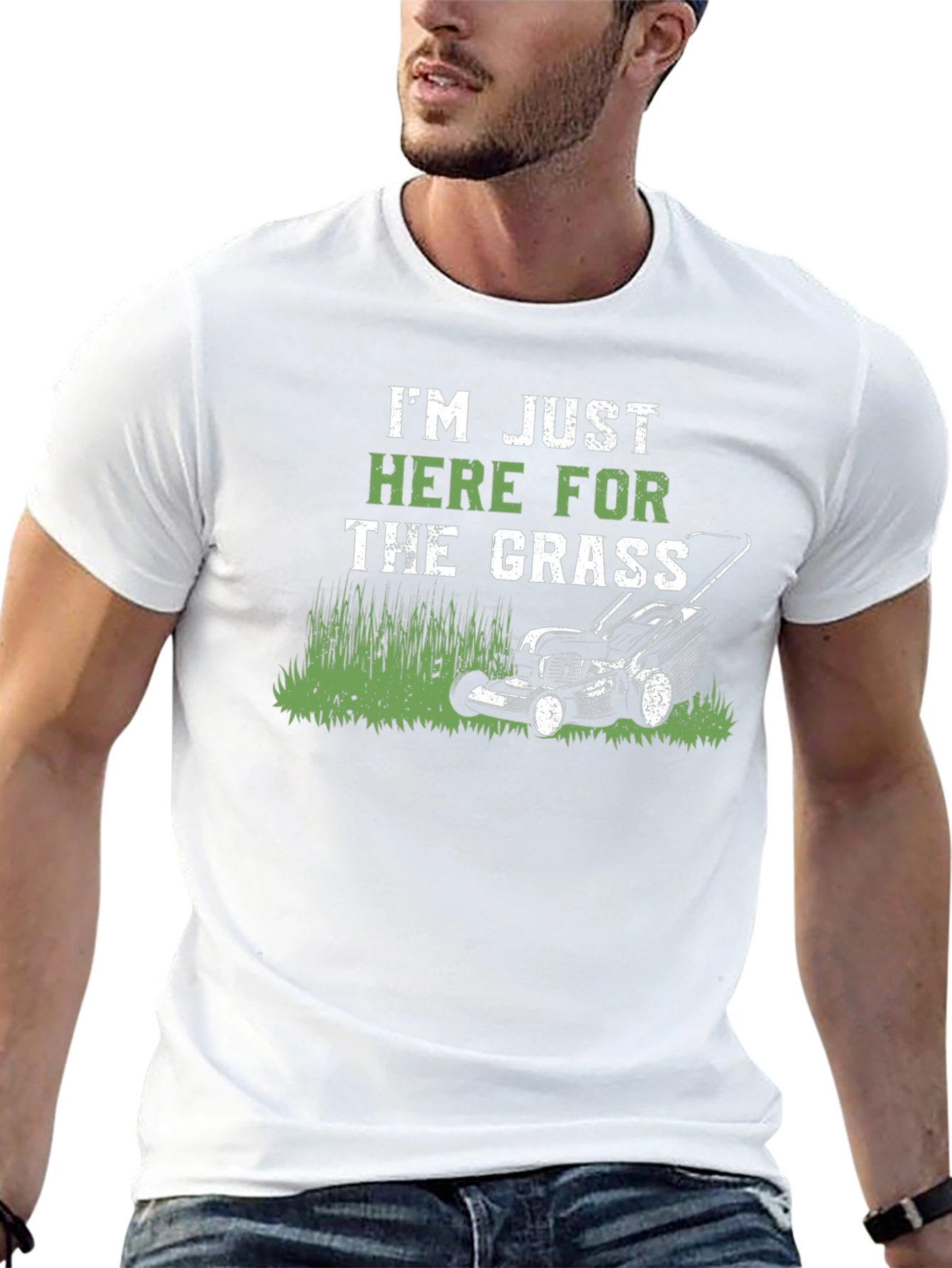 Black I'm Just Here For The Grass T-Shirt view 13