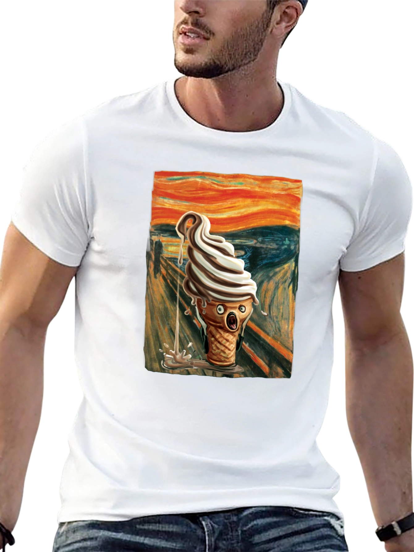 Black Scream Ice Cream T-Shirt - Art Inspired Tee view 13