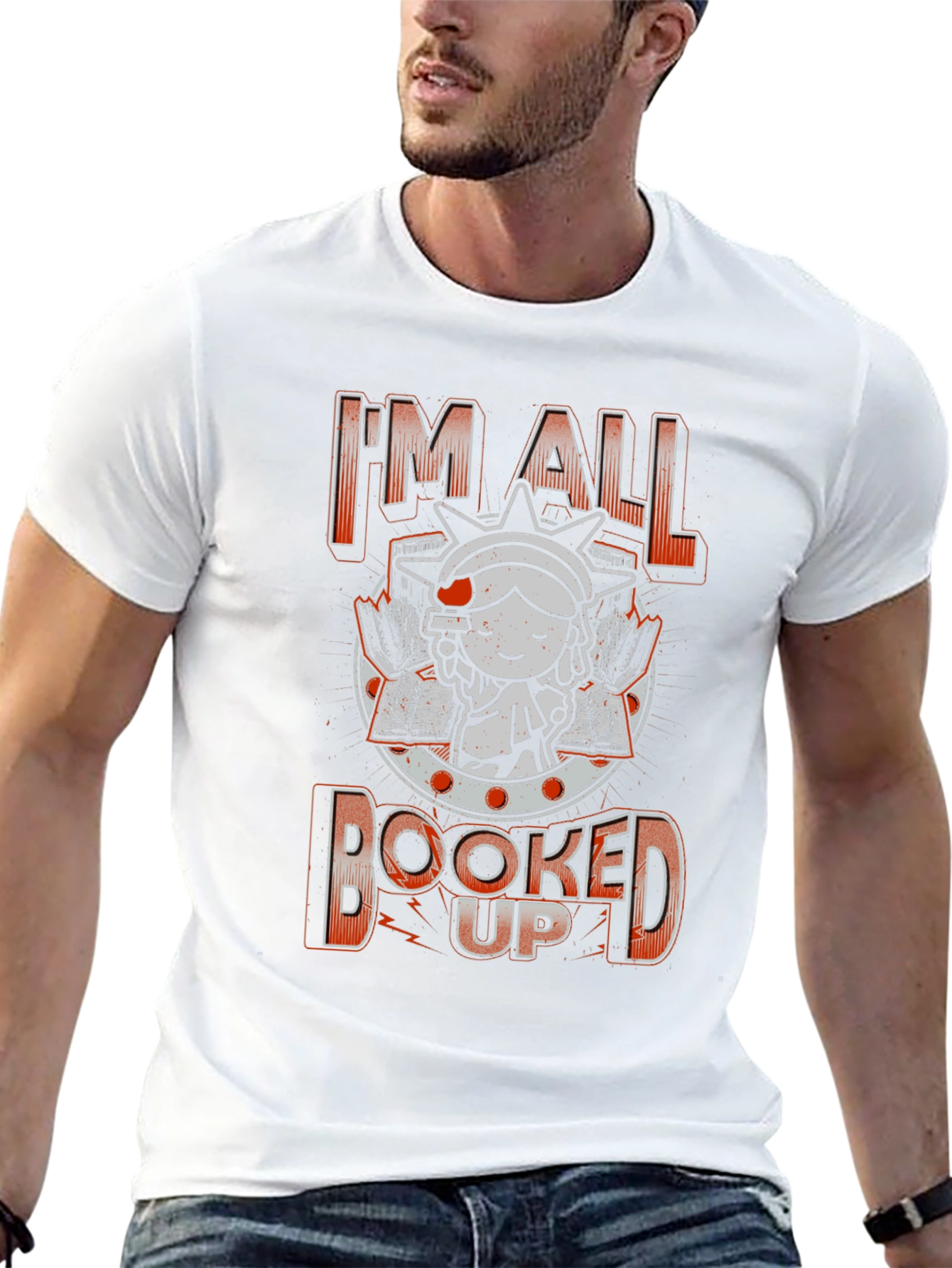Black I'm All Booked Up T-Shirt - Book Lover Tee view 13