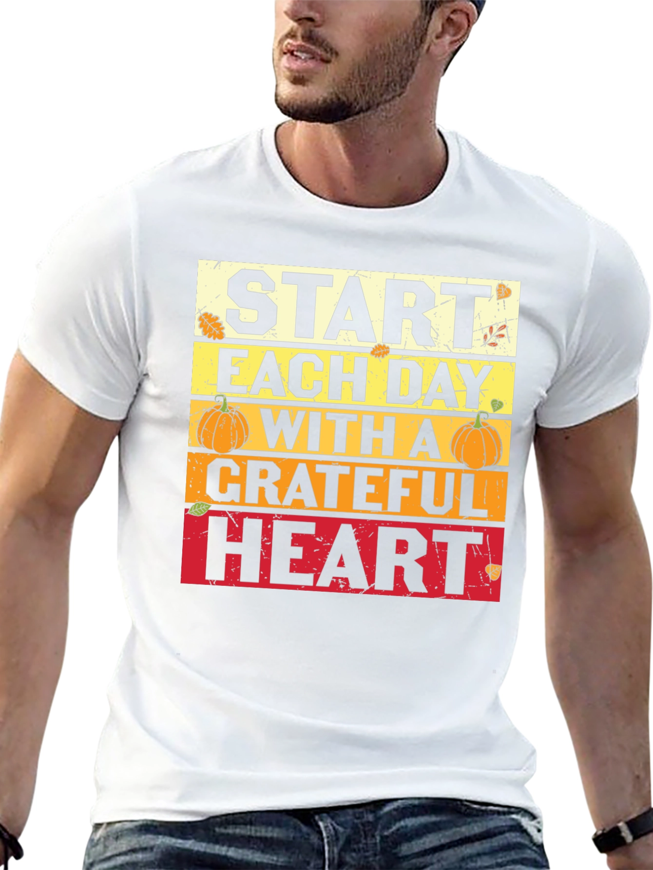 Black Grateful Heart Graphic Tee - Thanksgiving T-Shirt view 13