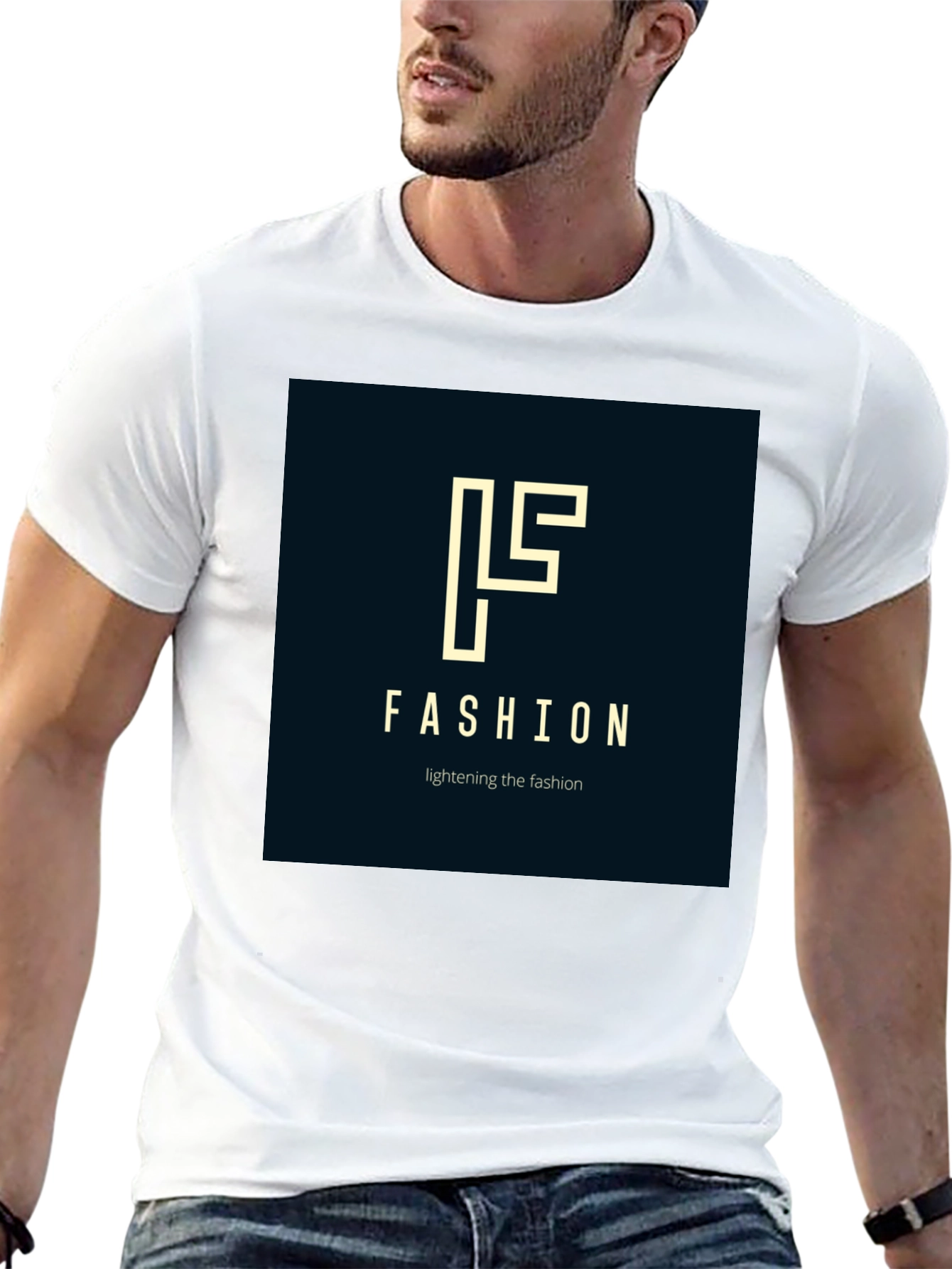 Black Fashion Logo Black T-Shirt - Stylish Modern Design view 13