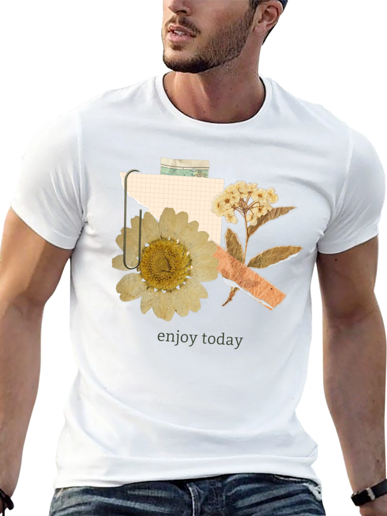 Black Floral Collage Graphic T-Shirt - Enjoy Today Tee view 13