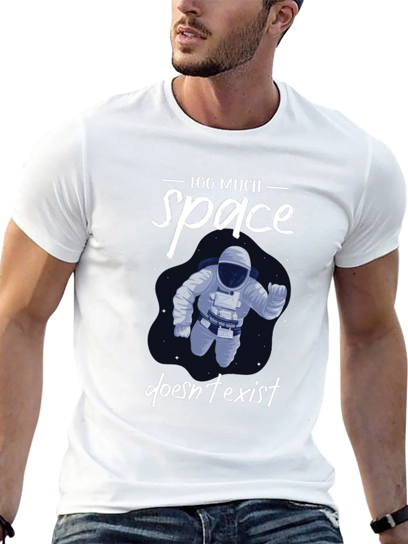 Black Too Much Space Doesn't Exist T-Shirt view 13