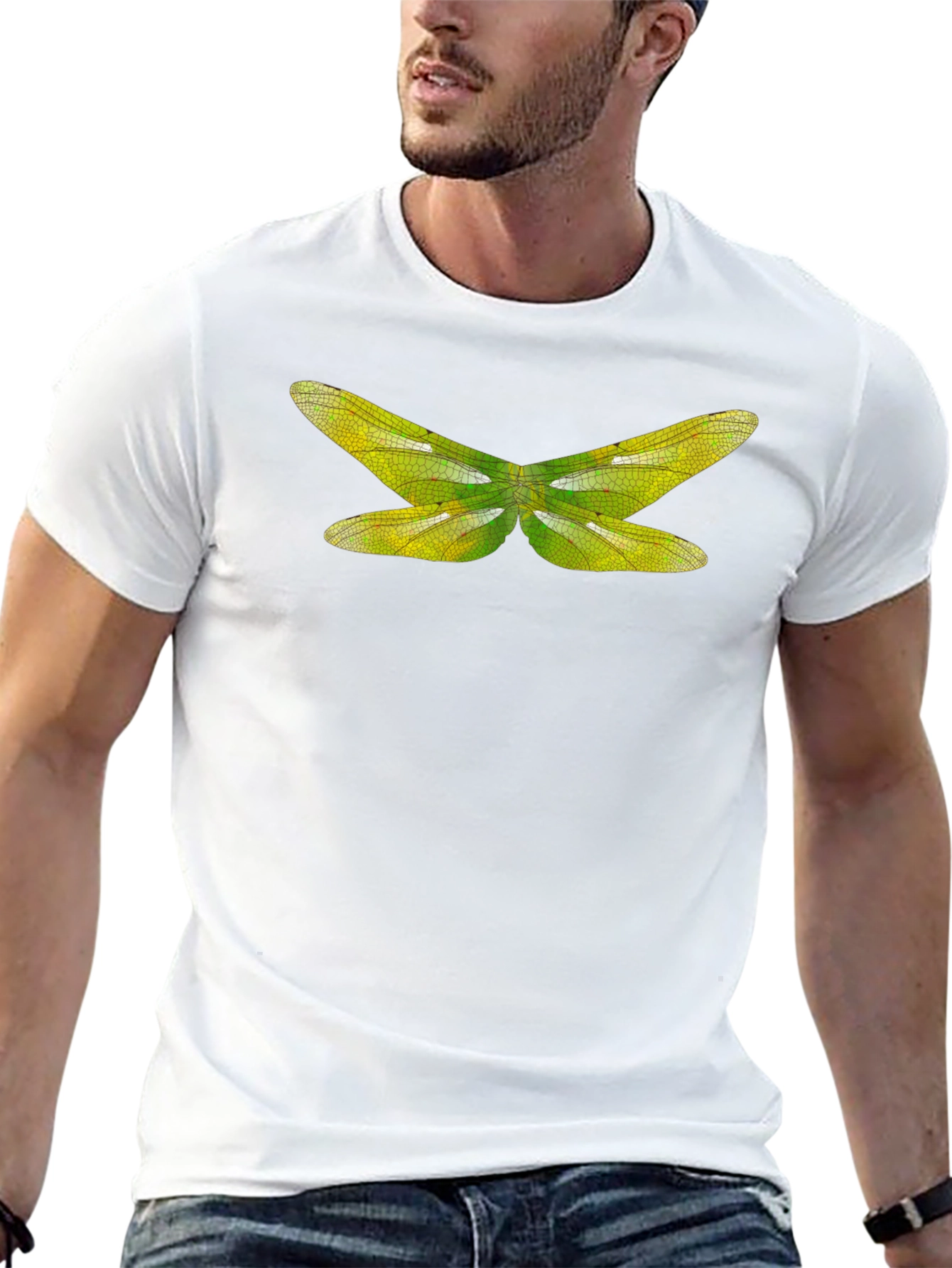 Black Dragonfly Wings Graphic Tee - Nature Lover's T-Shirt view 13