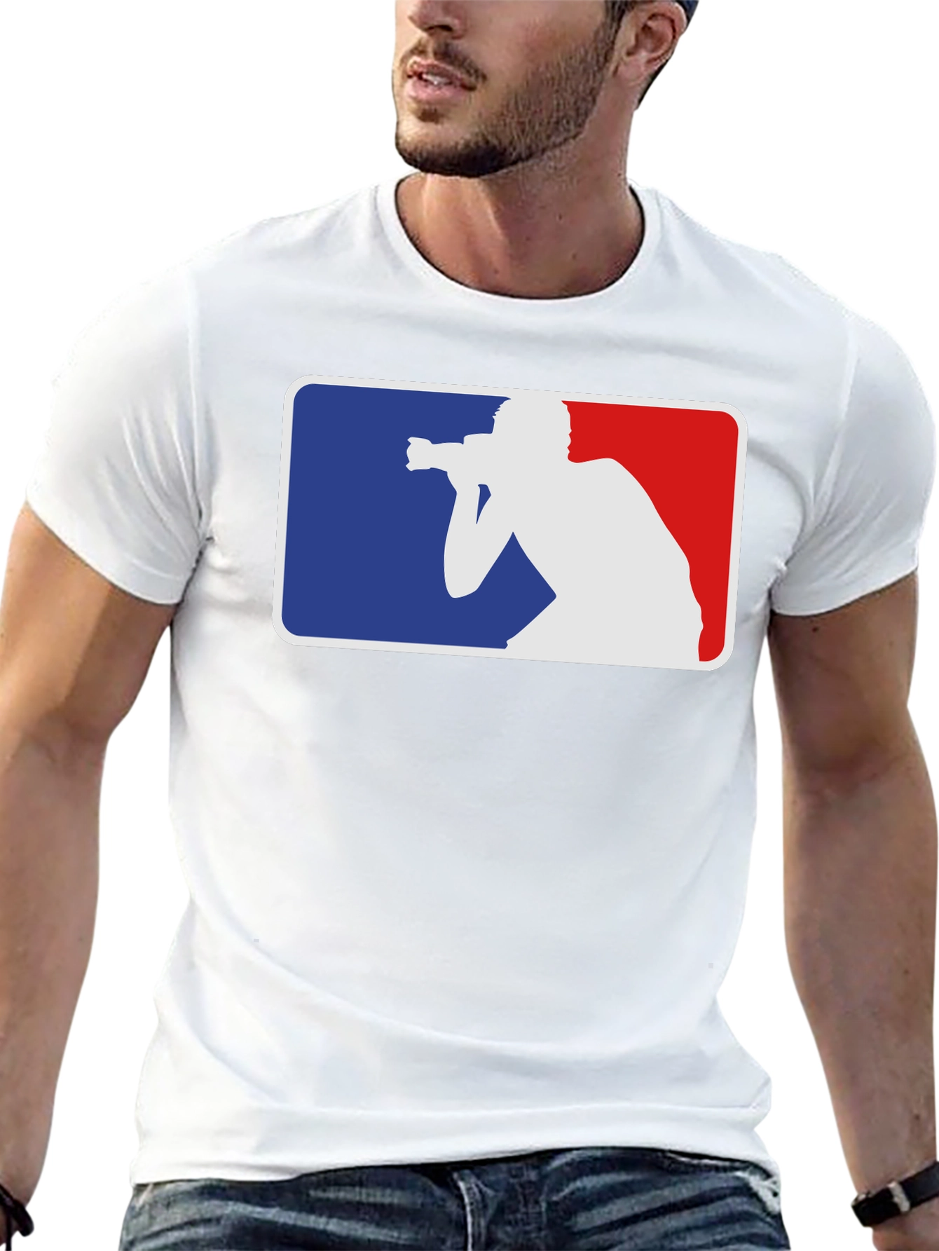 Black Photographer MLB Logo Style T-Shirt view 13