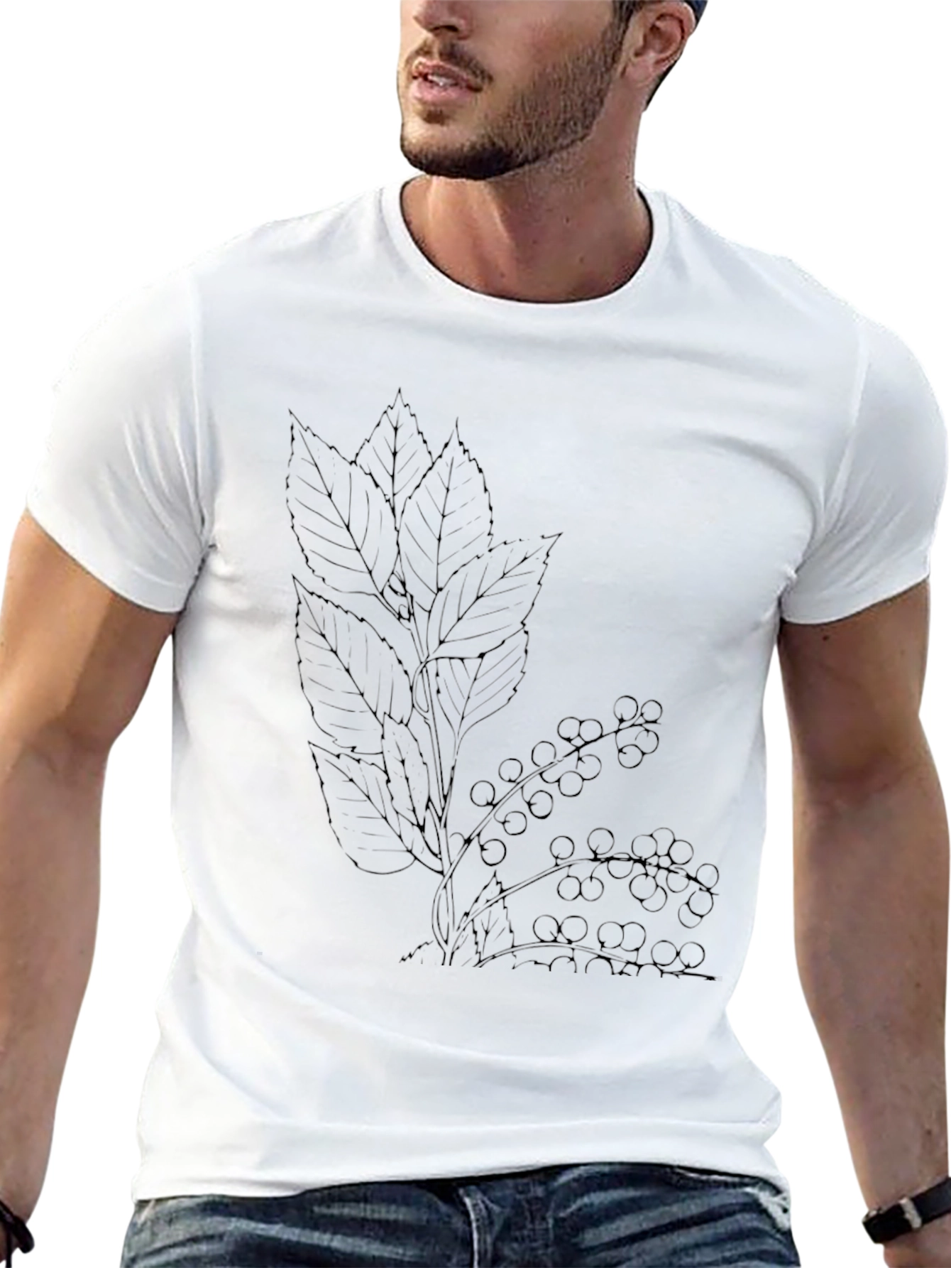 Black Botanical Black T-Shirt view 13