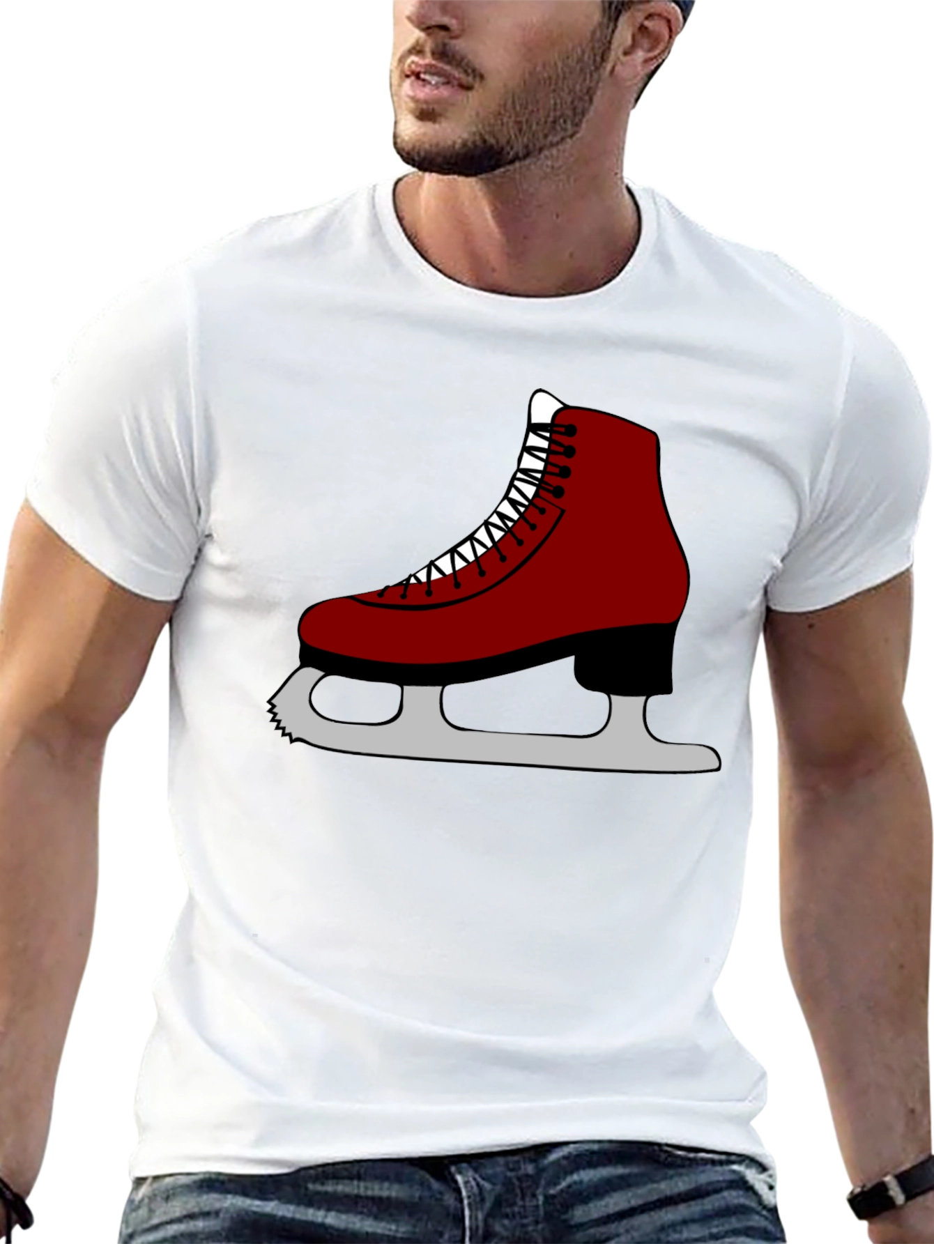 Black Skate Graphic T-Shirt, Black, Unisex view 13