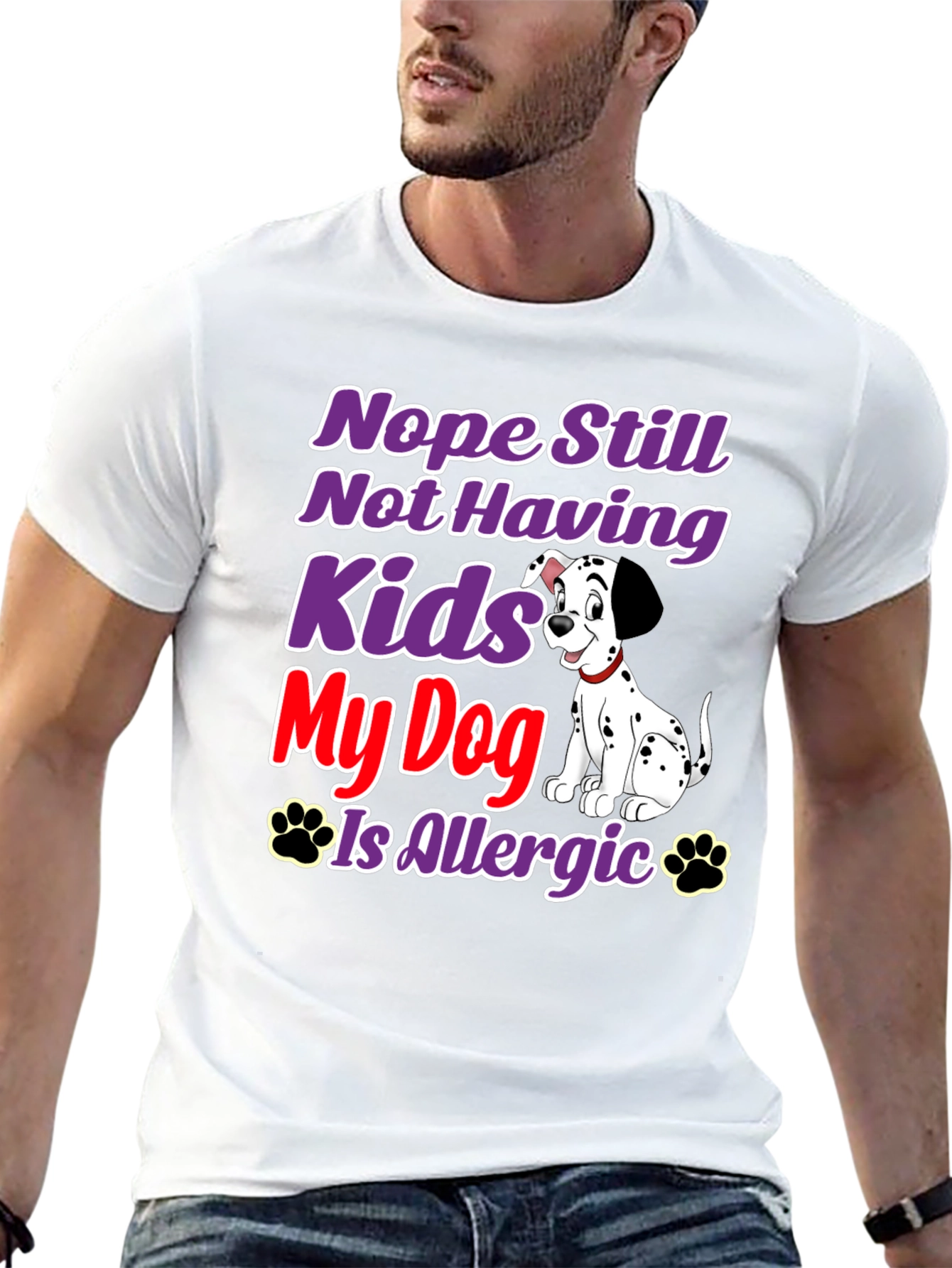 Black Nope Still Not Having Kids, My Dog Is Allergic T-Shirt view 13