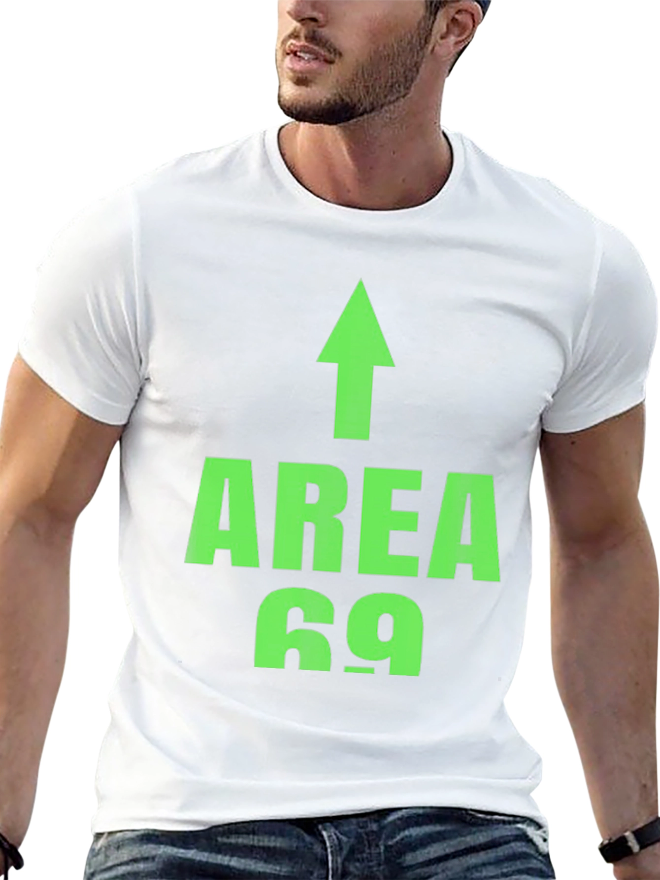 Black Area 69 Funny Novelty T-Shirt view 13