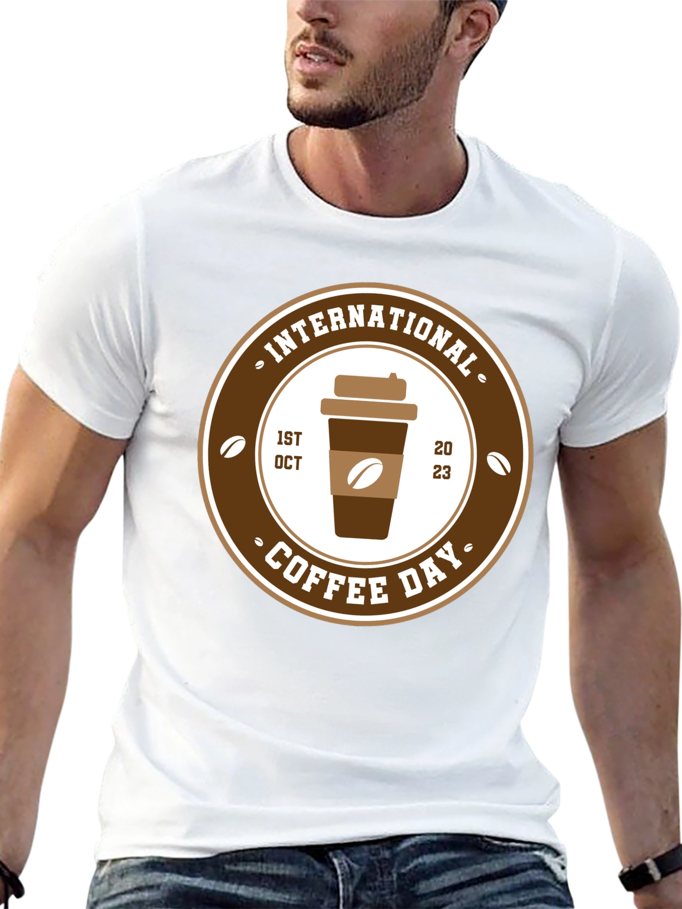 Black International Coffee Day T-Shirt - October 1st, 2023 view 13