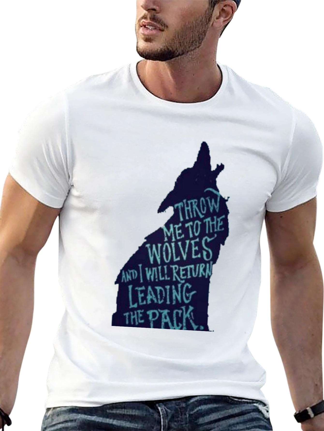 Black Wolf Pack Leader Graphic Tee - Black view 13