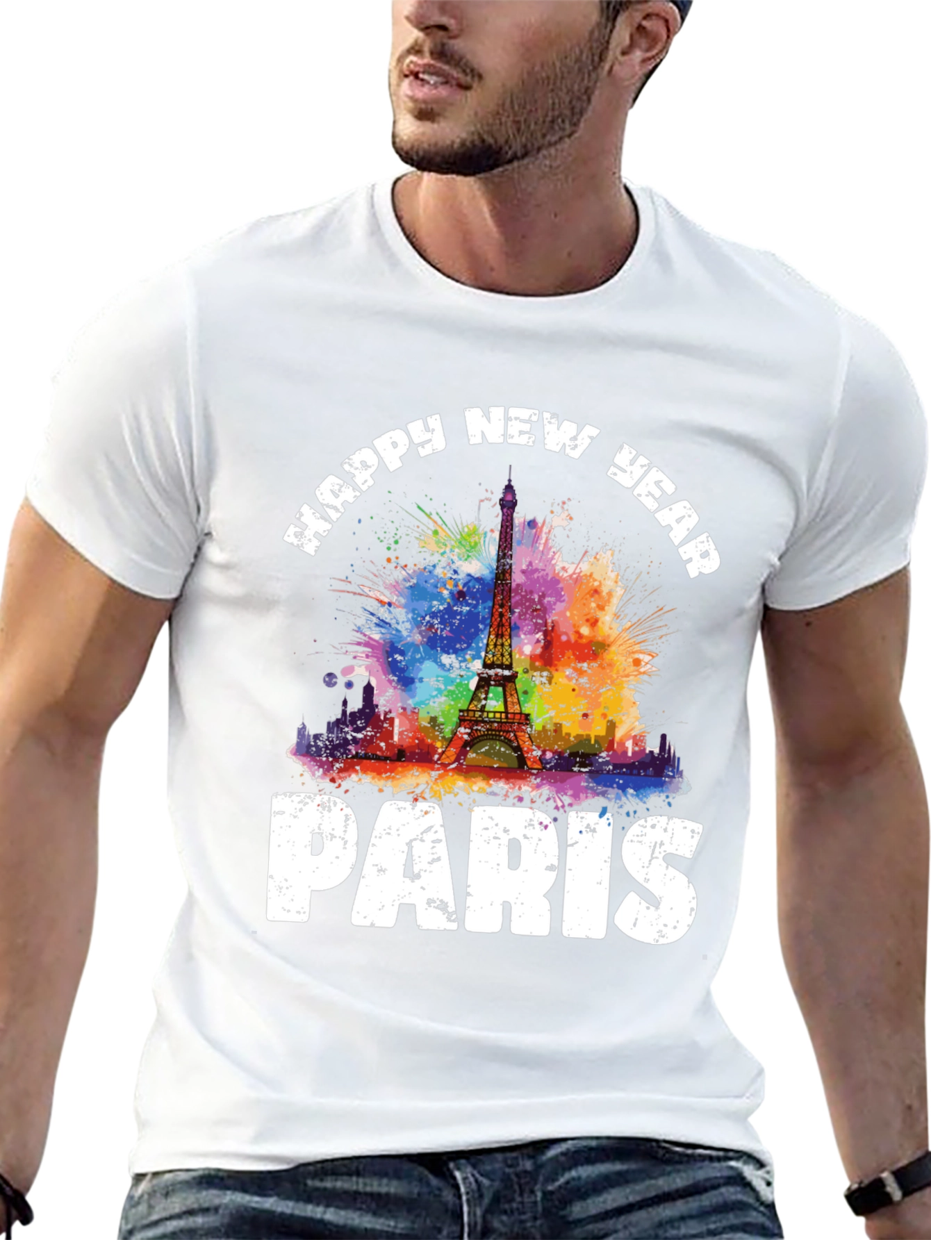 Happy New Year Paris Graphic T-Shirt - 13