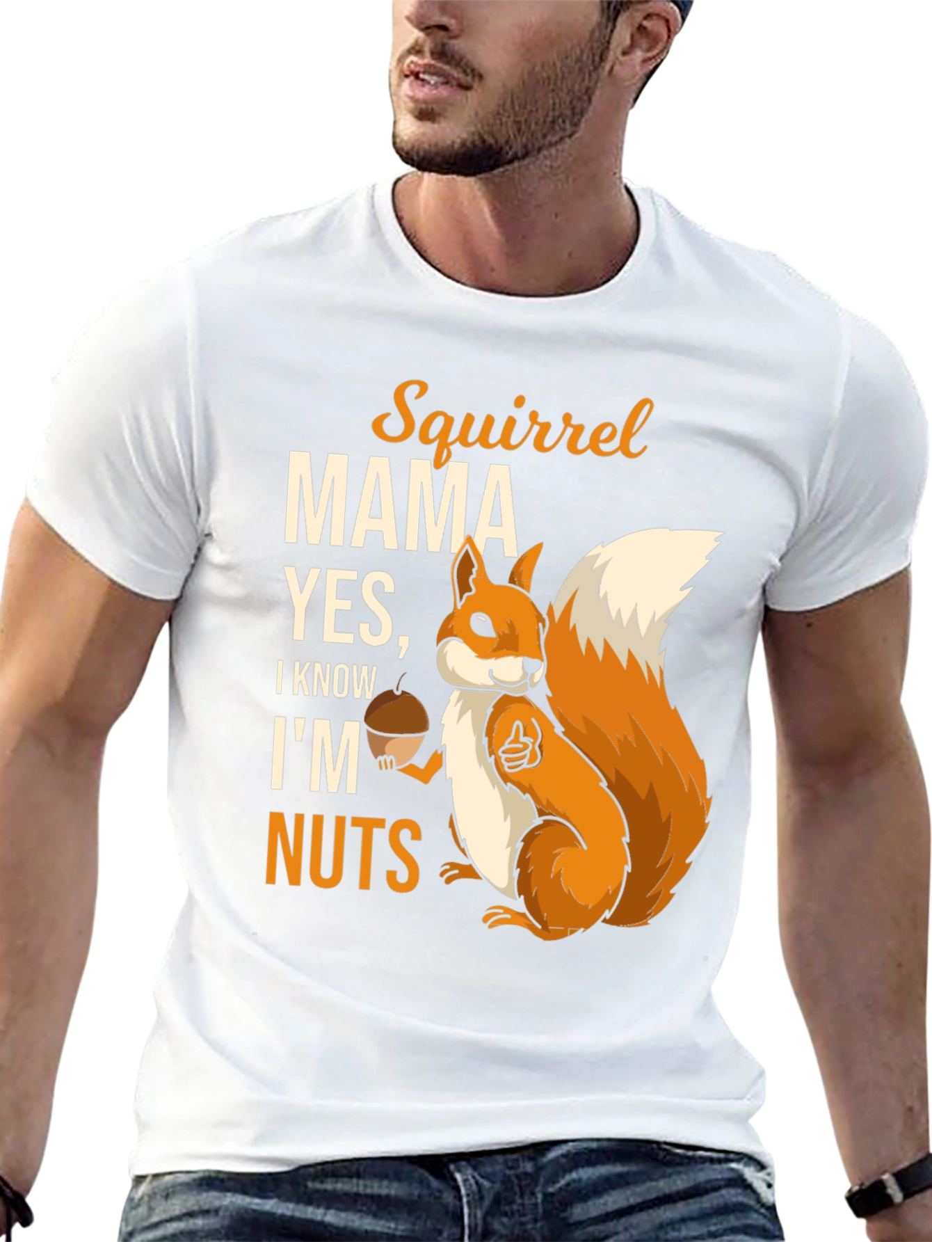 Black Squirrel Mama T-Shirt - I Know I'm Nuts Funny Graphic Tee view 13