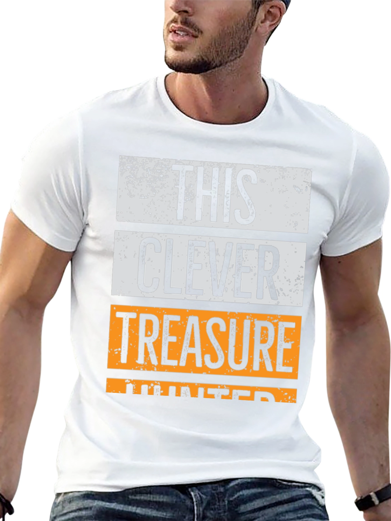 Black This Clever Treasure Hunter Black T-Shirt view 13