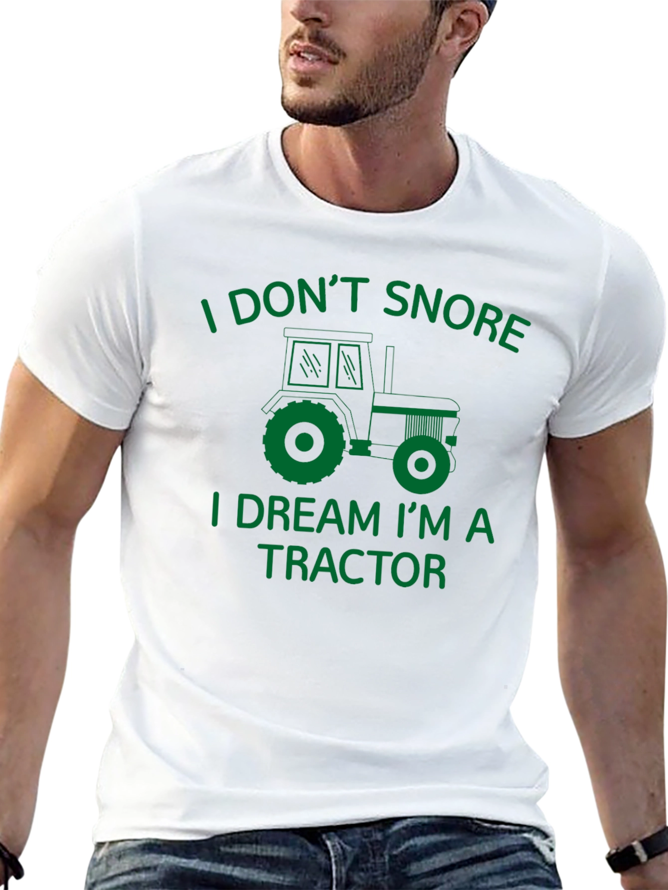 Black Funny Tractor Dreamer T-Shirt view 13