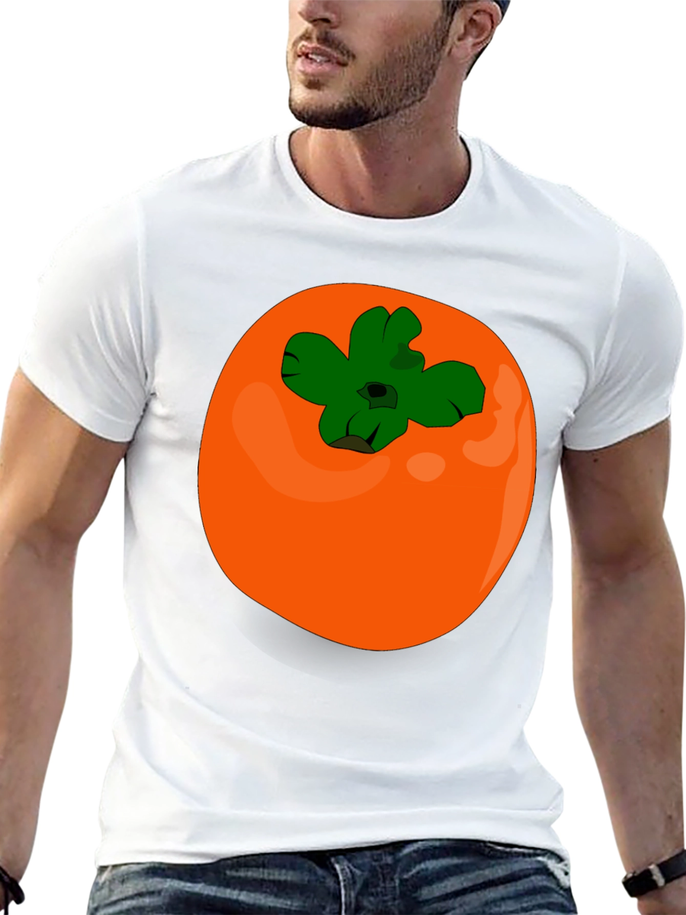 Black Persimmon Graphic T-Shirt - Casual Fruit Tee view 13