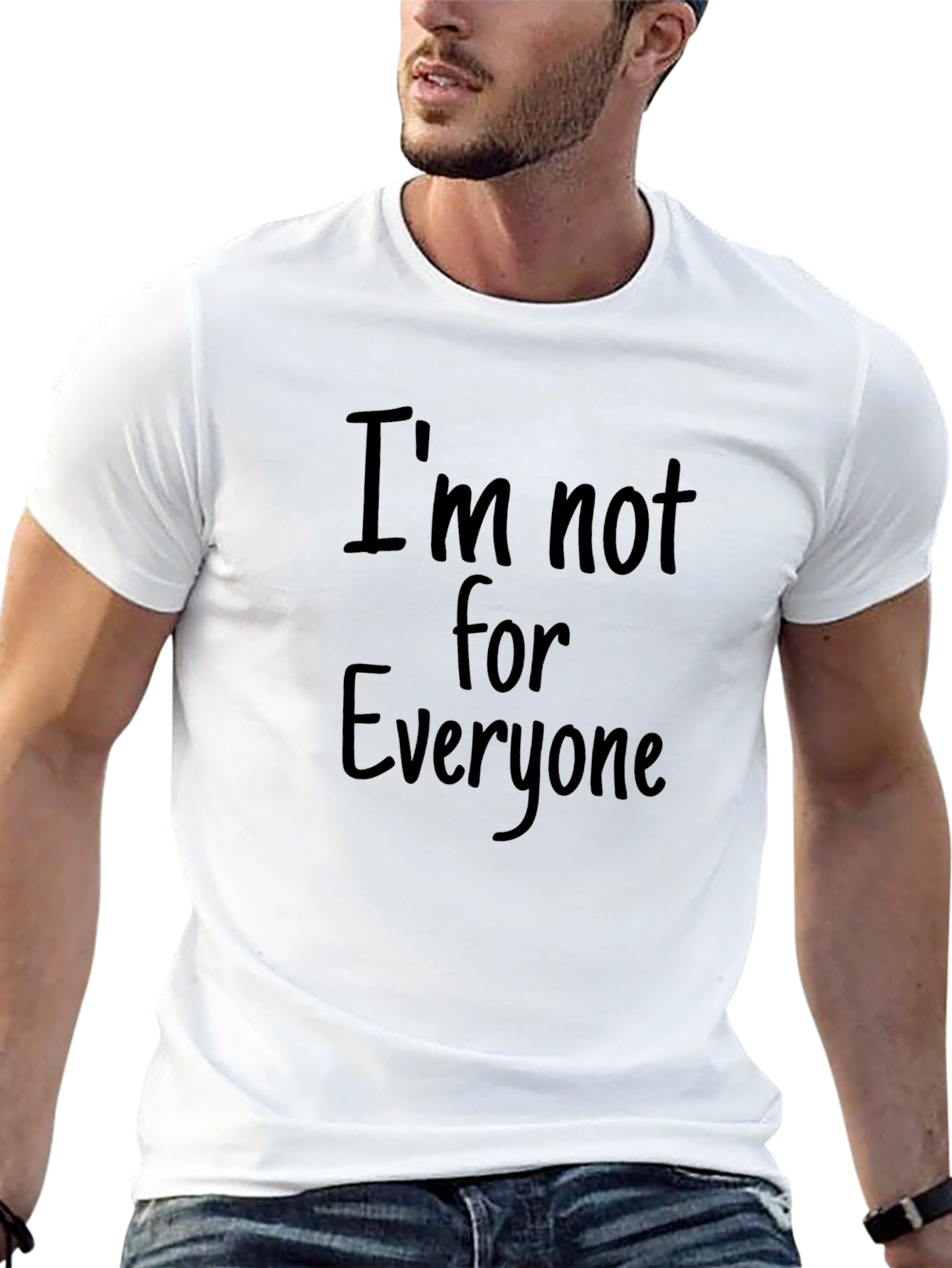 Black I'm Not for Everyone Graphic T-Shirt view 13