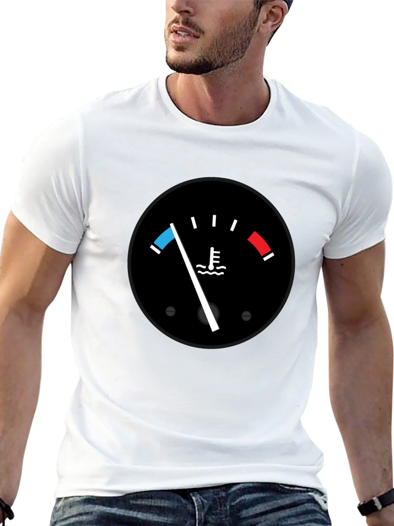 Black Coolant Gauge Black T-Shirt view 13