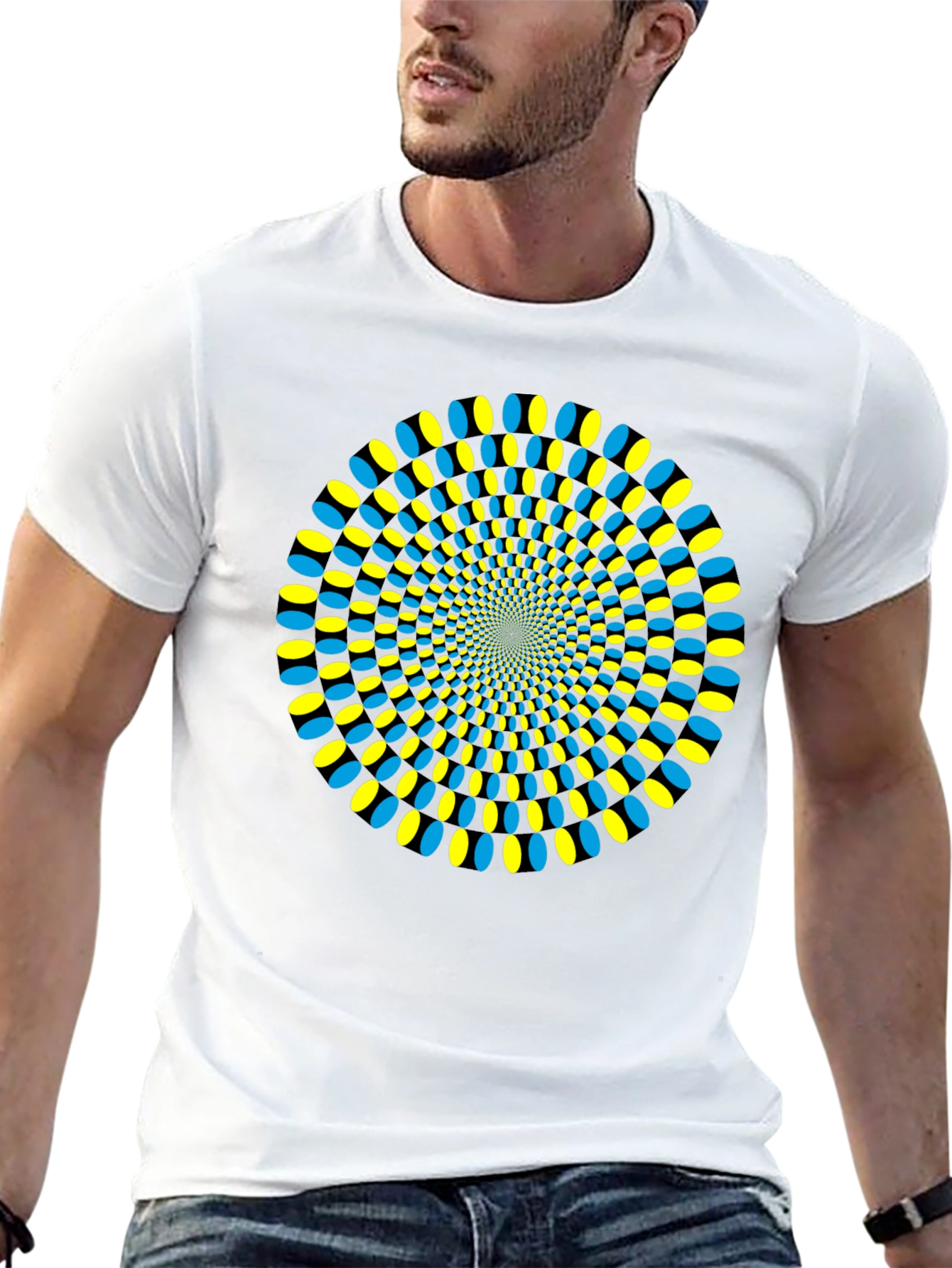 Black Hypnotic Illusion T-Shirt - Black view 13