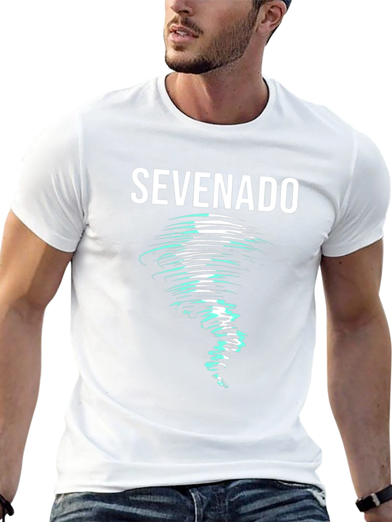 Black Sevenado Tornado Graphic T-Shirt - Unique Design view 13
