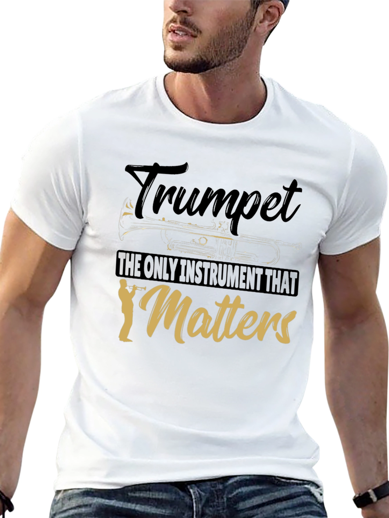 Black Trumpet Matters Graphic T-Shirt - Music Lover Tee view 13