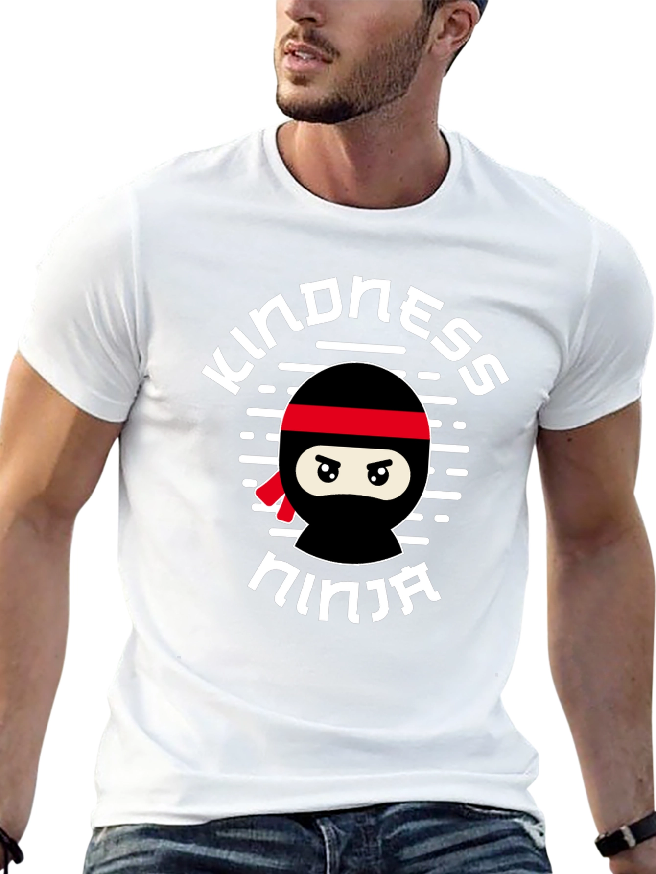 Black Kindness Ninja Graphic Tee - Black view 13
